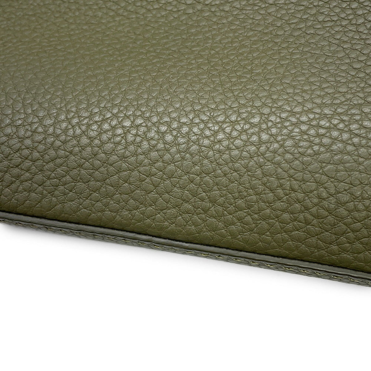 Louis Vuitton Green Khaki Leather Handbag Shoulder Bag (Pre-Owned)