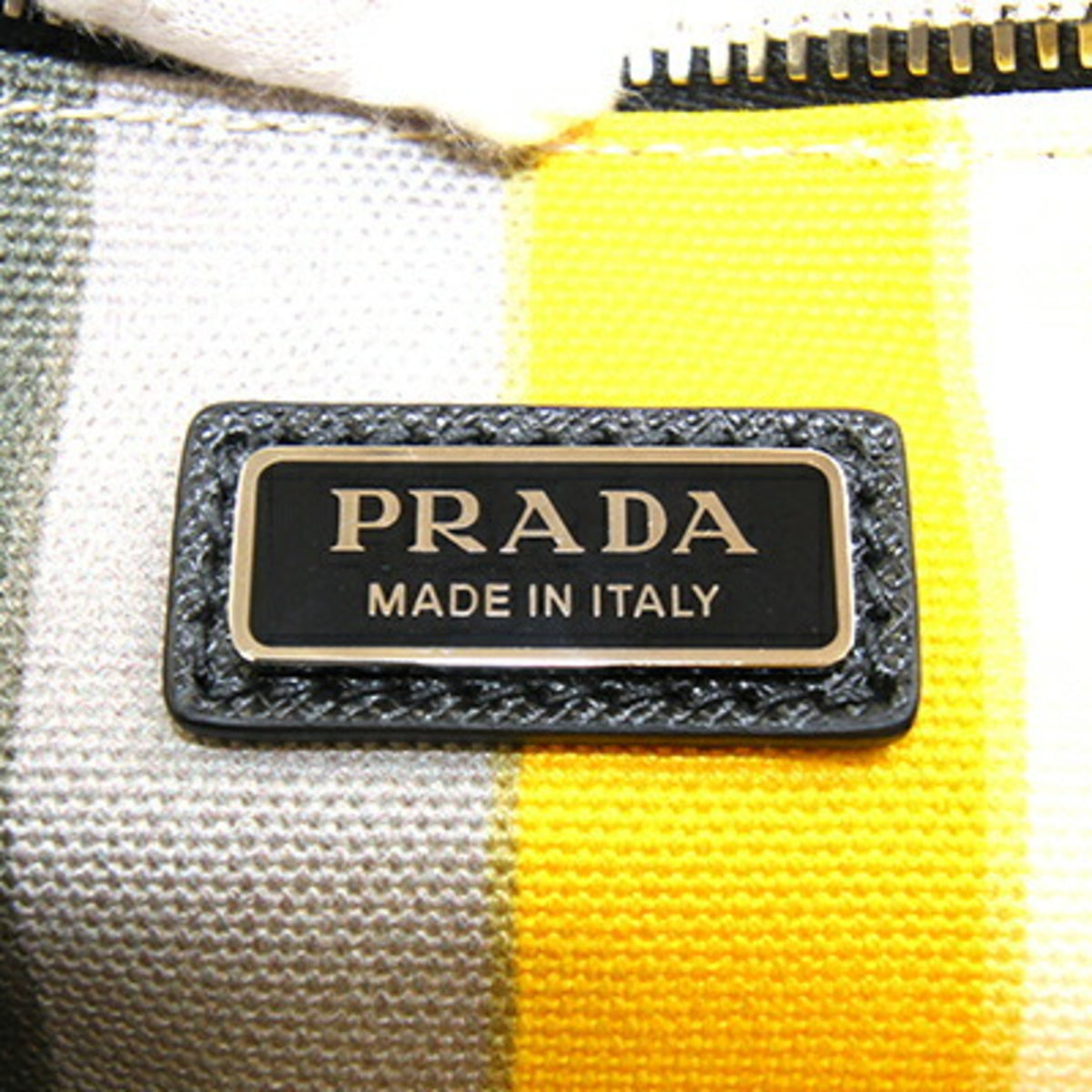 Prada Multi-Color Canvas Leather Clutch Bag (Pre-Owned)