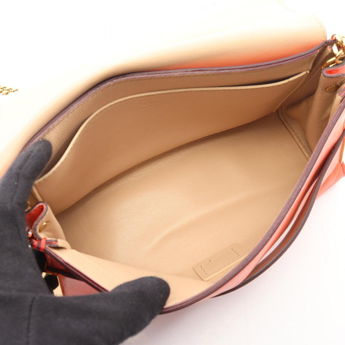 Chloé Orange Leather Handbag Shoulder Bag (Pre-Owned)
