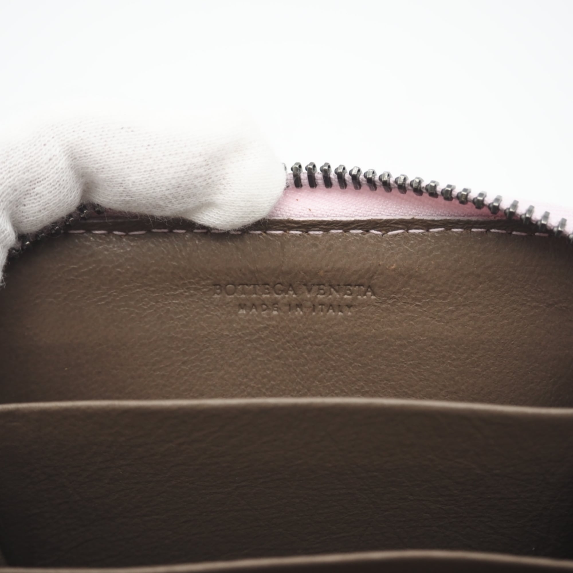 Bottega Veneta Pink Leather Coin Purse/Coin Case (Pre-Owned)