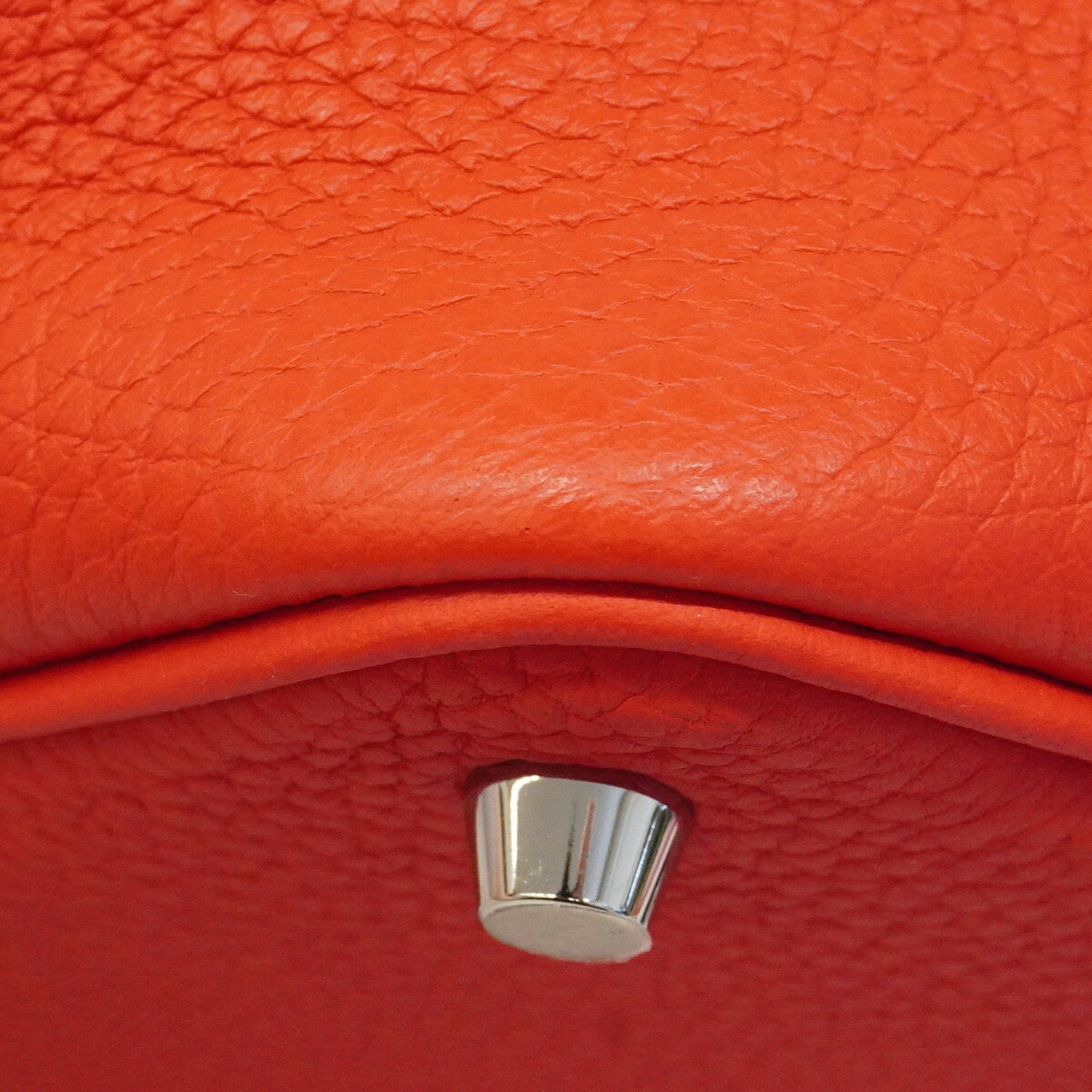 Hermes Rose Eglantine Taurillon Clemence Leather Swift Leather Handbag (Pre-Owned)