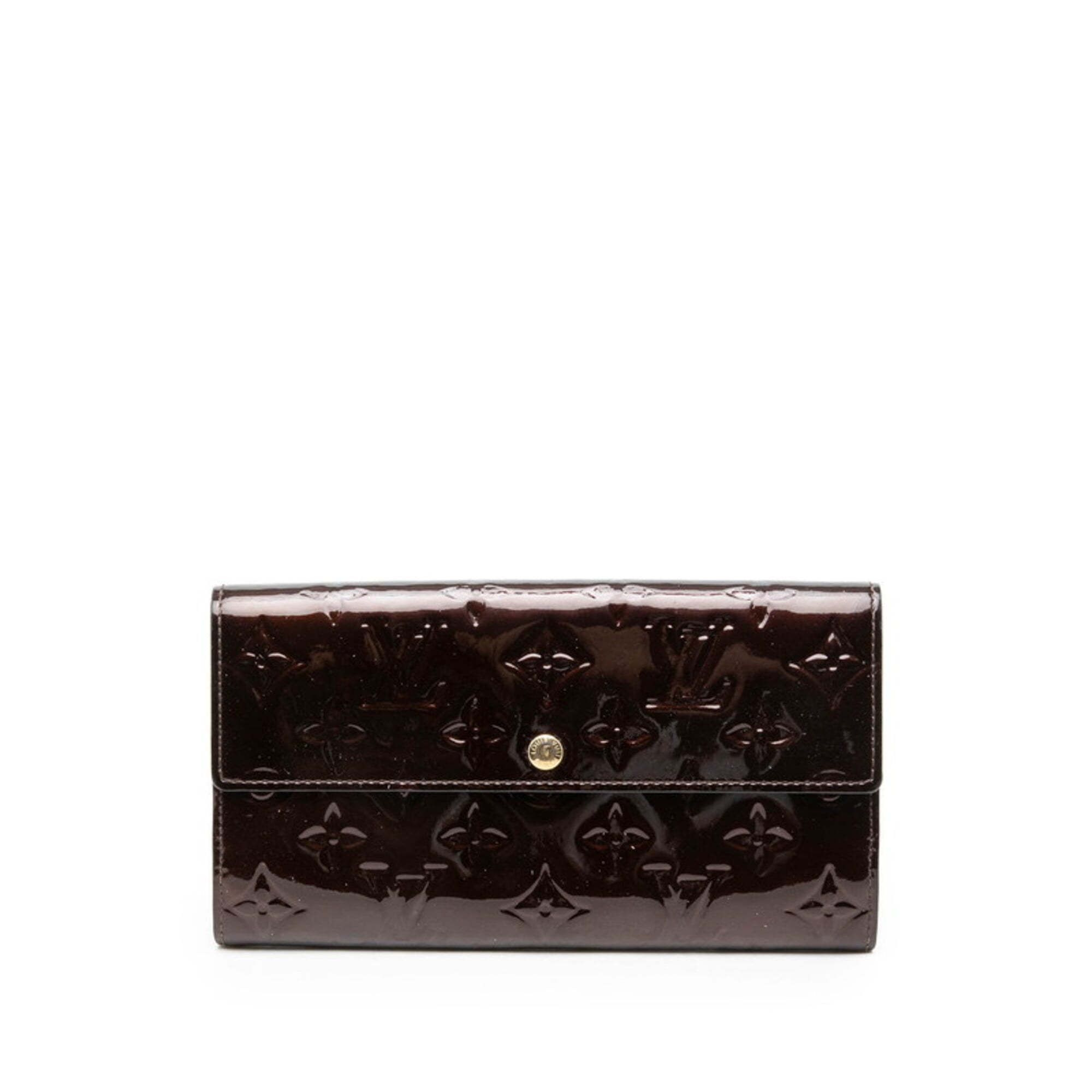 Louis Vuitton Monogram Vernis Amarante Purple Patent Leather Long Wallet (Bi-Fold) (Pre-Owned)