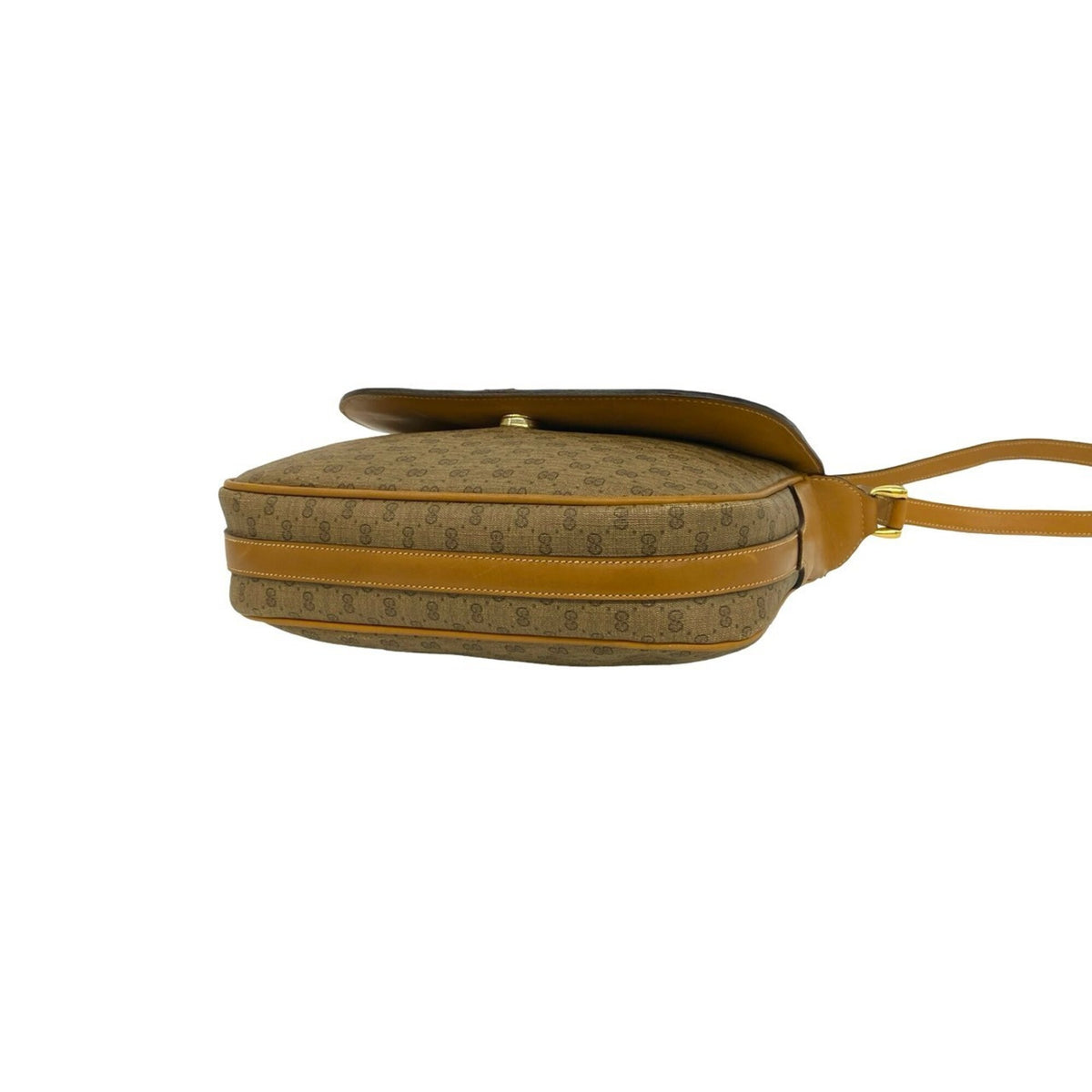 Gucci Brown Leather Pvc Pochette Shoulder Bag (Pre-Owned)