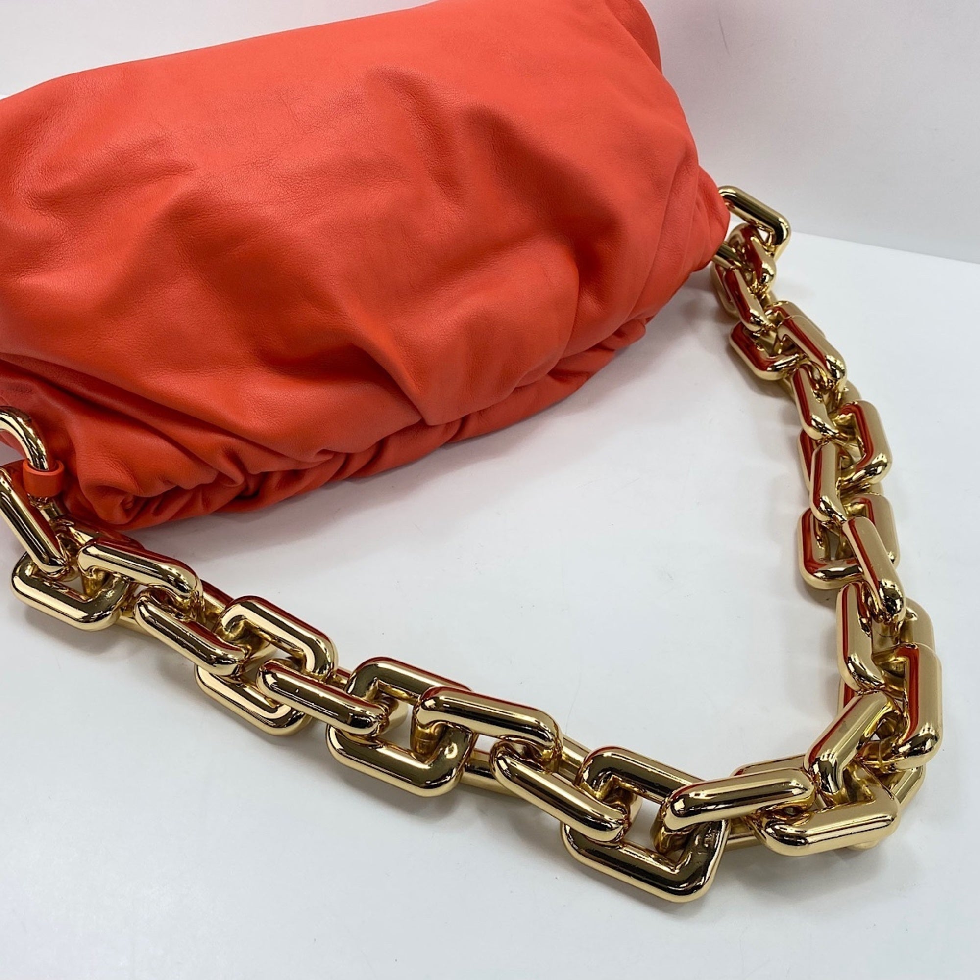 Bottega Veneta Orange Leather Pouch (Pre-Owned)