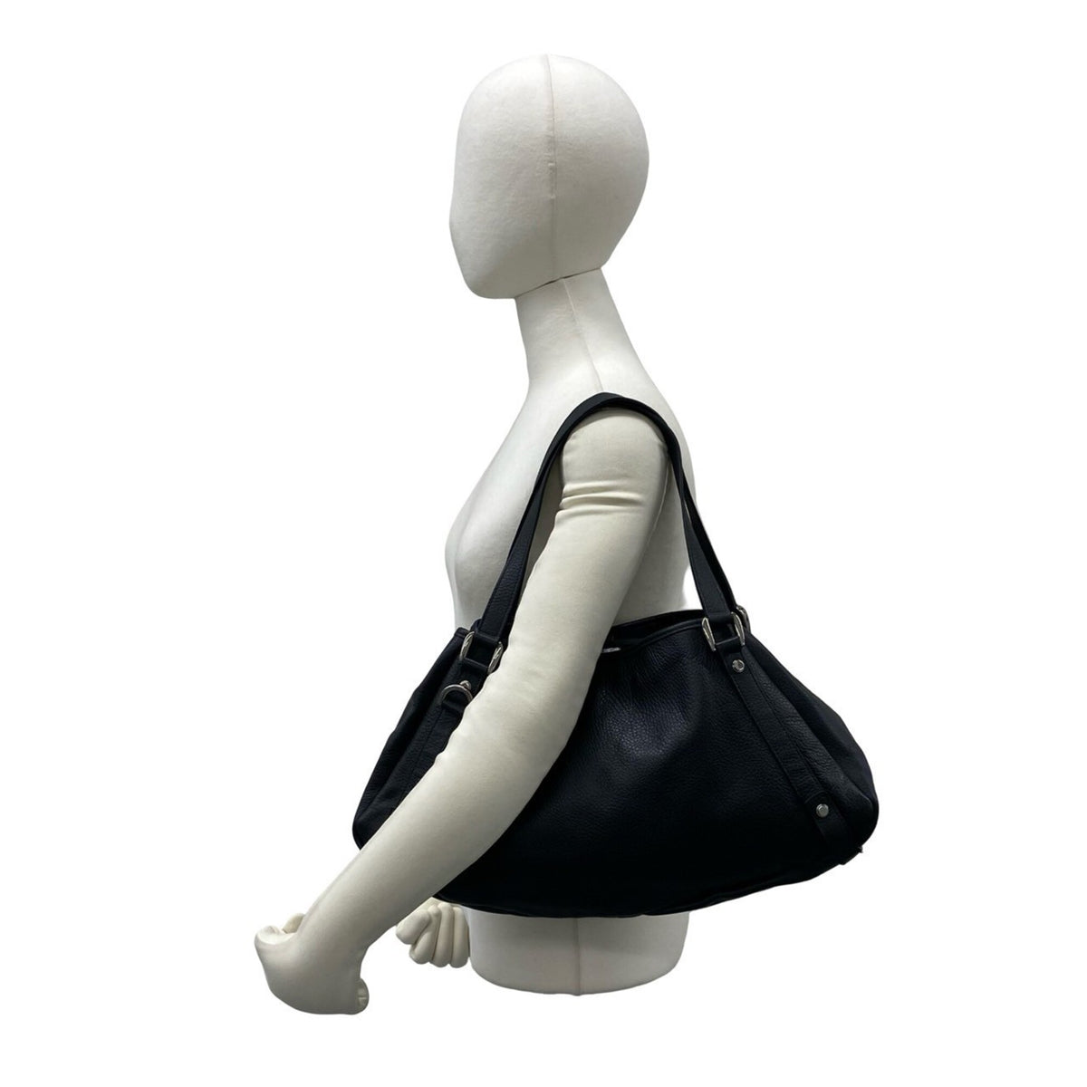 Gucci Black Leather Handbag Shoulder Bag Tote Bag (Pre-Owned)