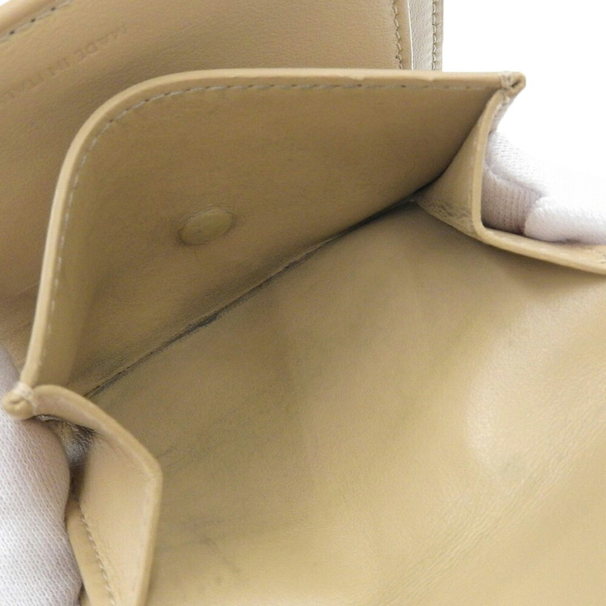 Celine Beige Leather Wallet (Tri-Fold) (Pre-Owned)