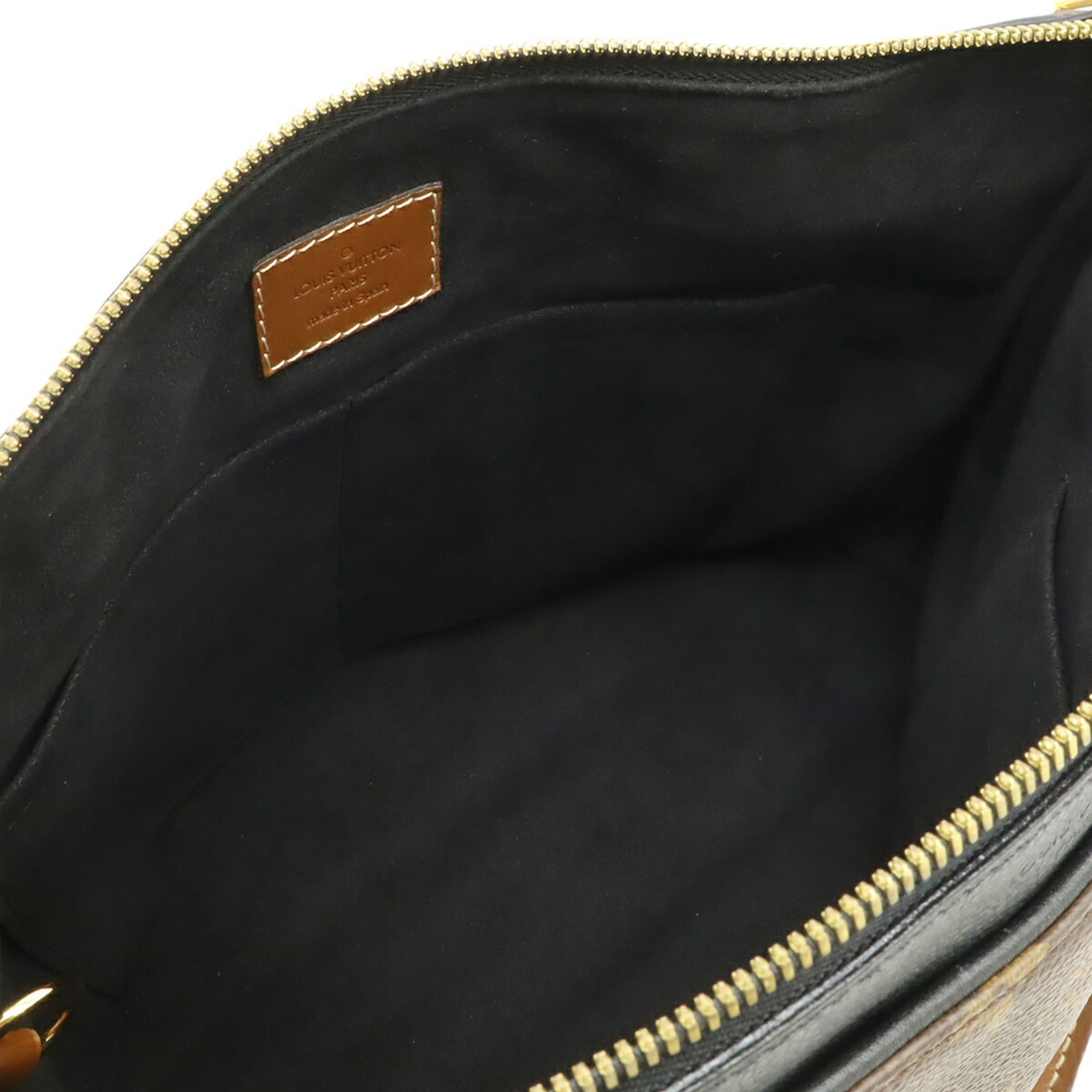 Louis Vuitton Monogram Black Noir Monogram Leather Handbag Shoulder Bag (Pre-Owned)