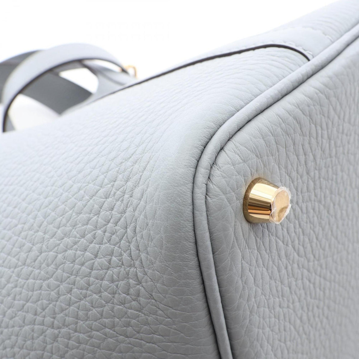 Hermes Blue Taurillon Clemence Leather Handbag (Pre-Owned)