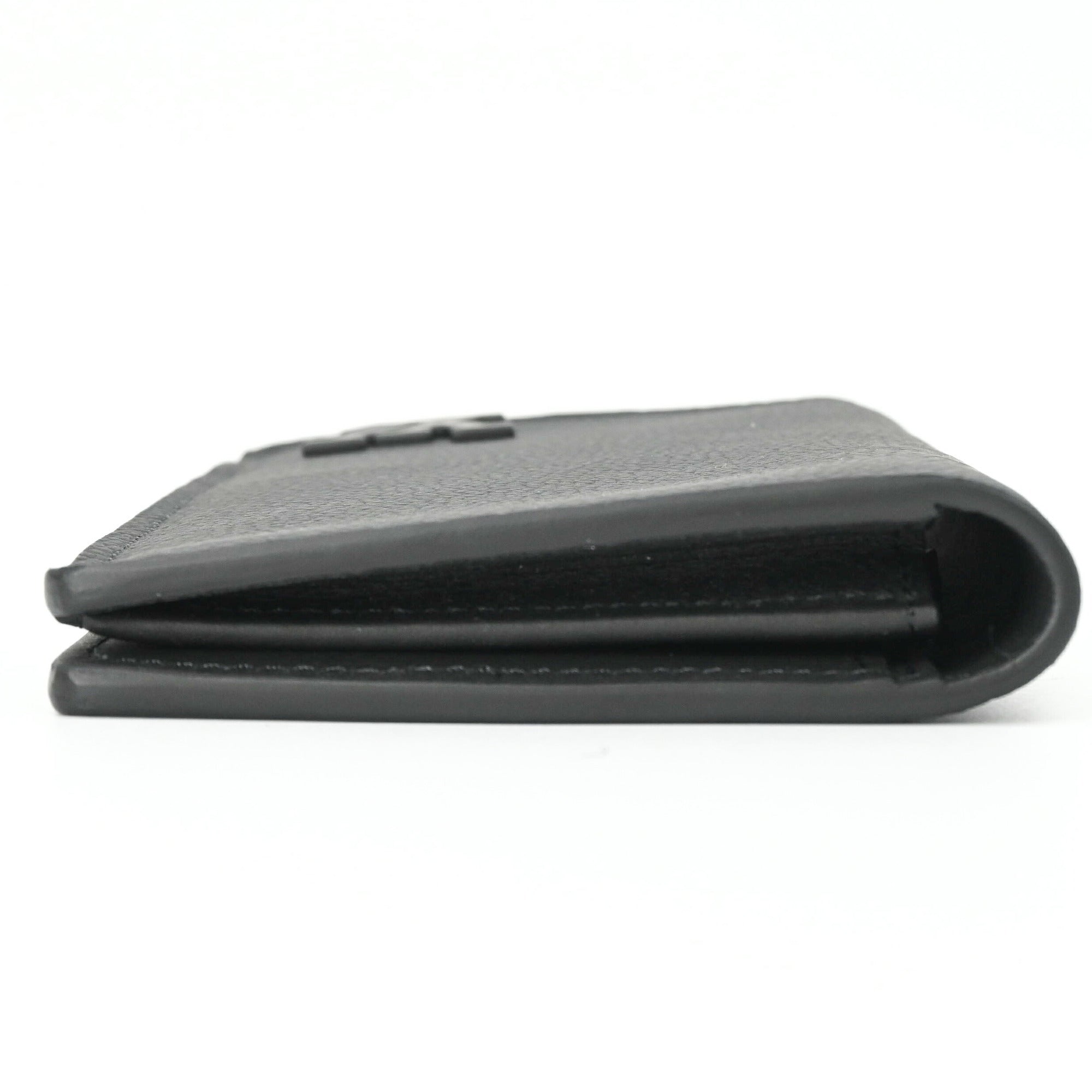 Louis Vuitton Black Leather Wallet (Bi-Fold) (Pre-Owned)