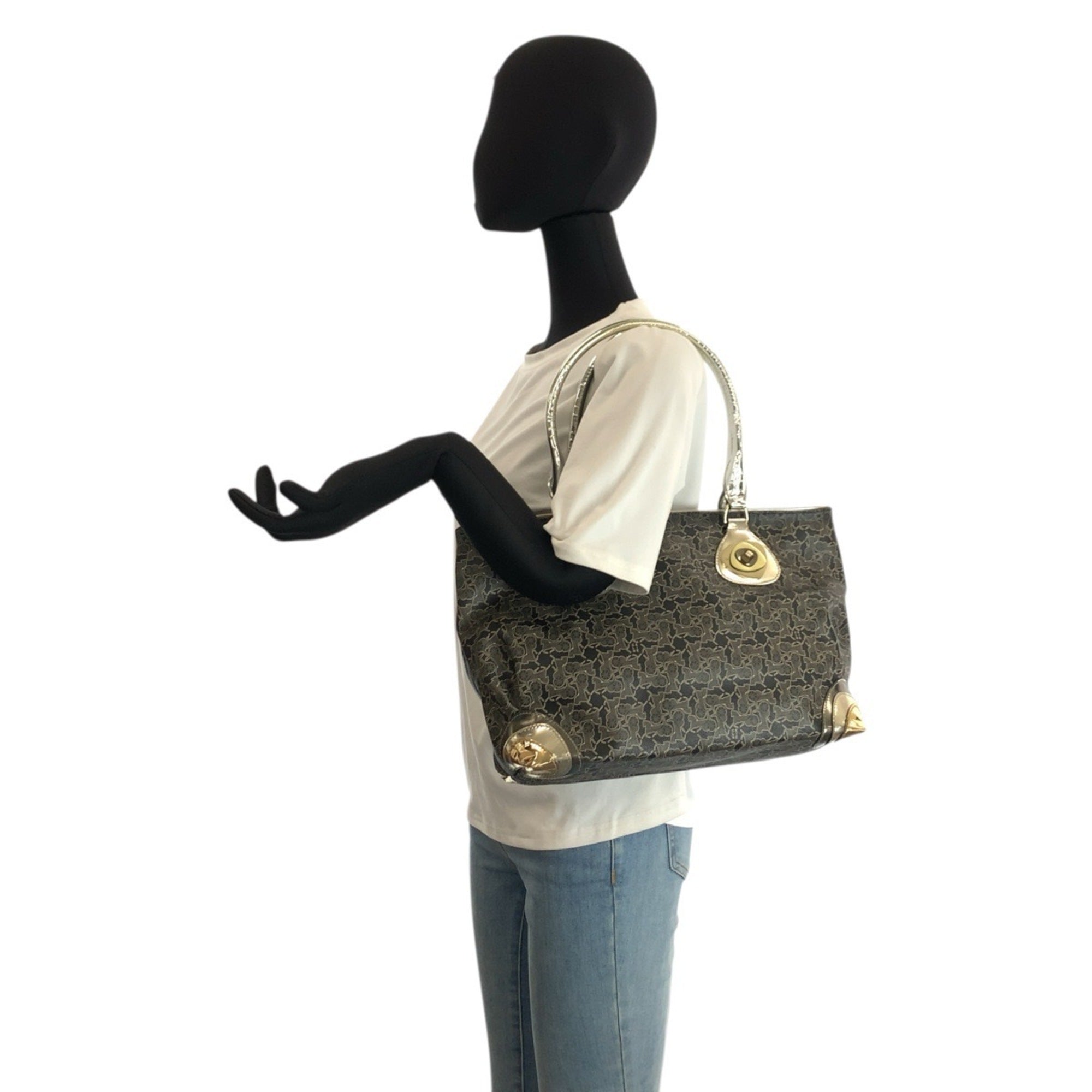 Celine Black Pvc Shoulder Bag Tote Bag (Pre-Owned)