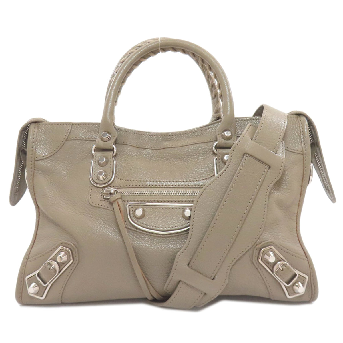 Balenciaga Gray Leather Handbag (Pre-Owned)