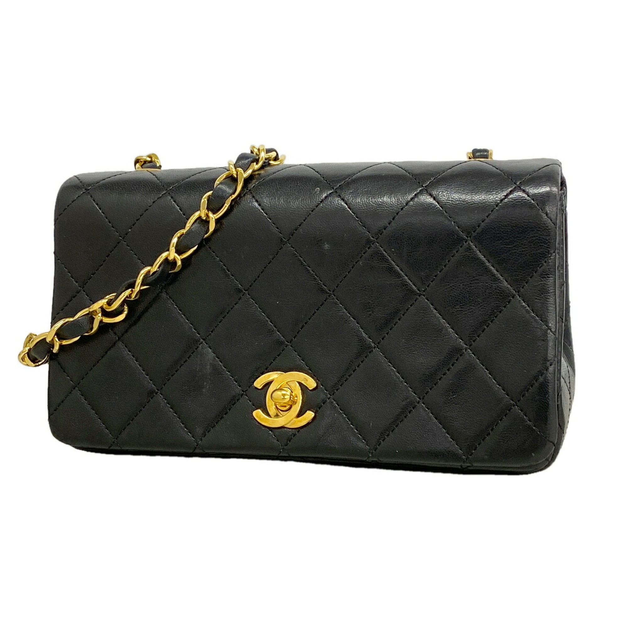 Chanel Black Leather Shoulder Bag (Pre-Owned)