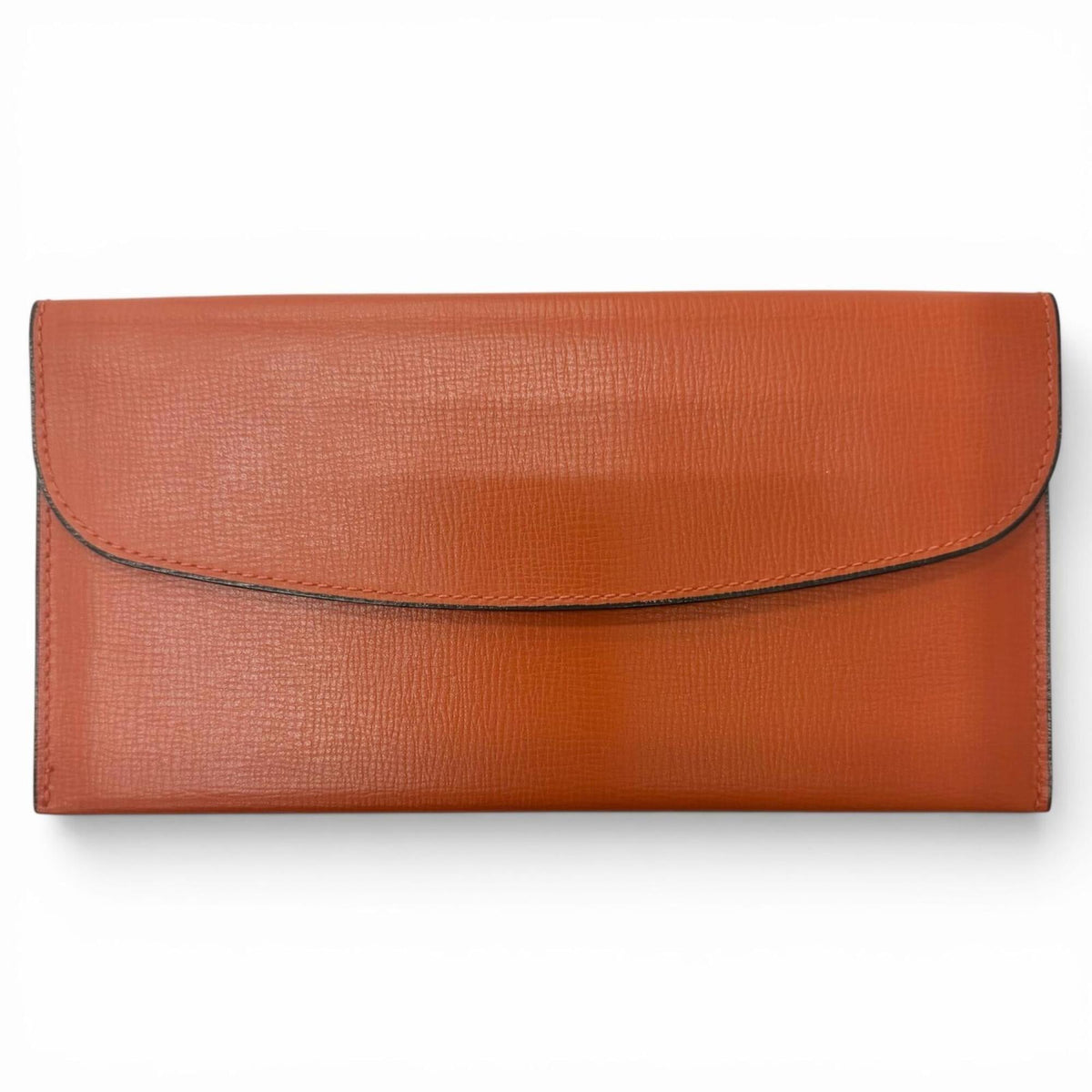 Valextra Brown Leather Long Bill Wallet (Bi-Fold) (Pre-Owned)