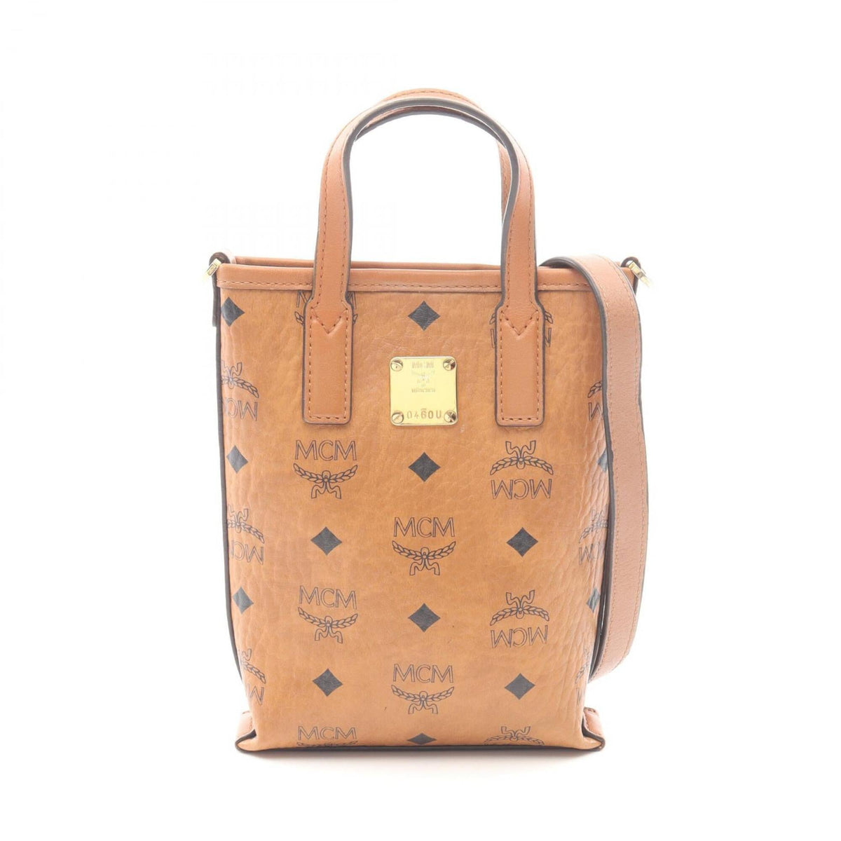 Mcm Brown Coated Canvas Leather Handbag (Pre-Owned)