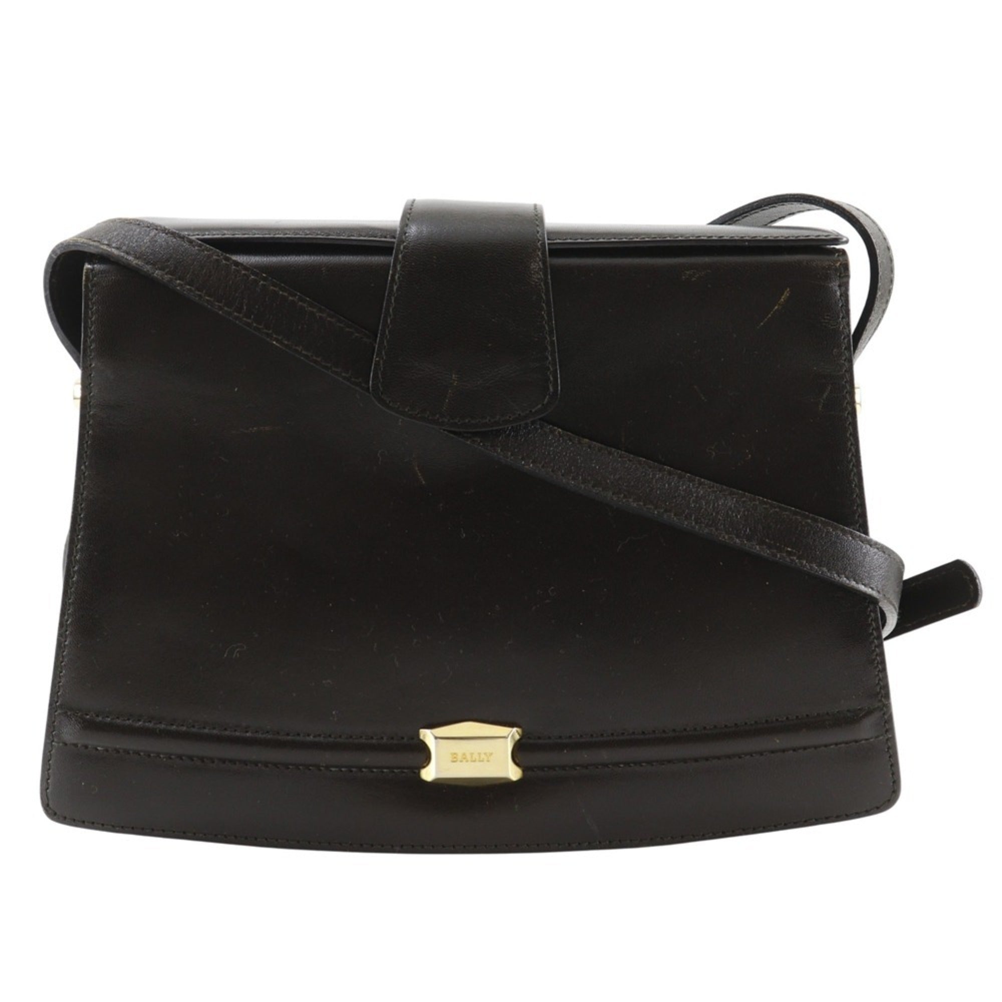 Bally Brown Leather Shoulder Bag (Pre-Owned)