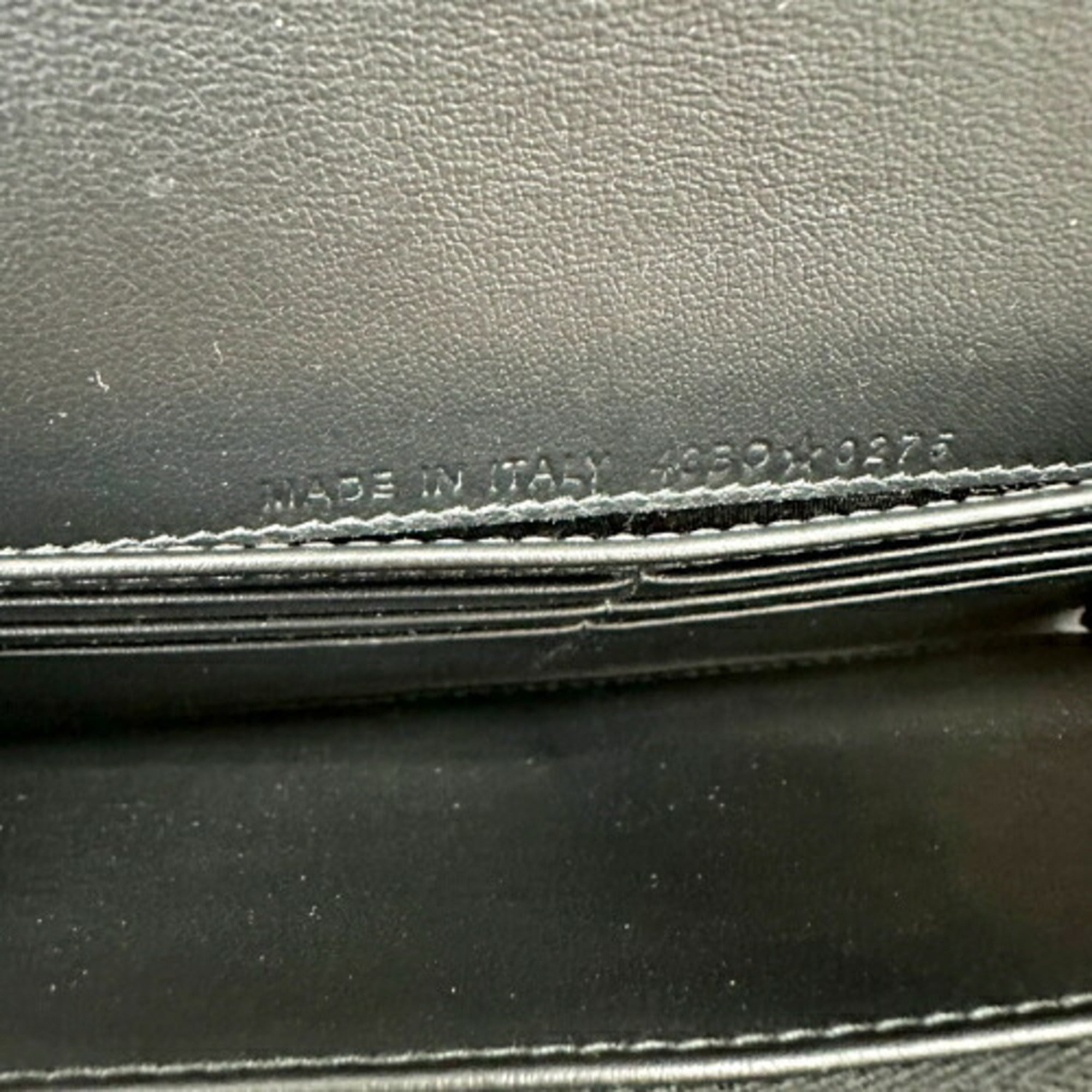 Dior Homme Black Leather Long Wallet (Bi-Fold) (Pre-Owned)