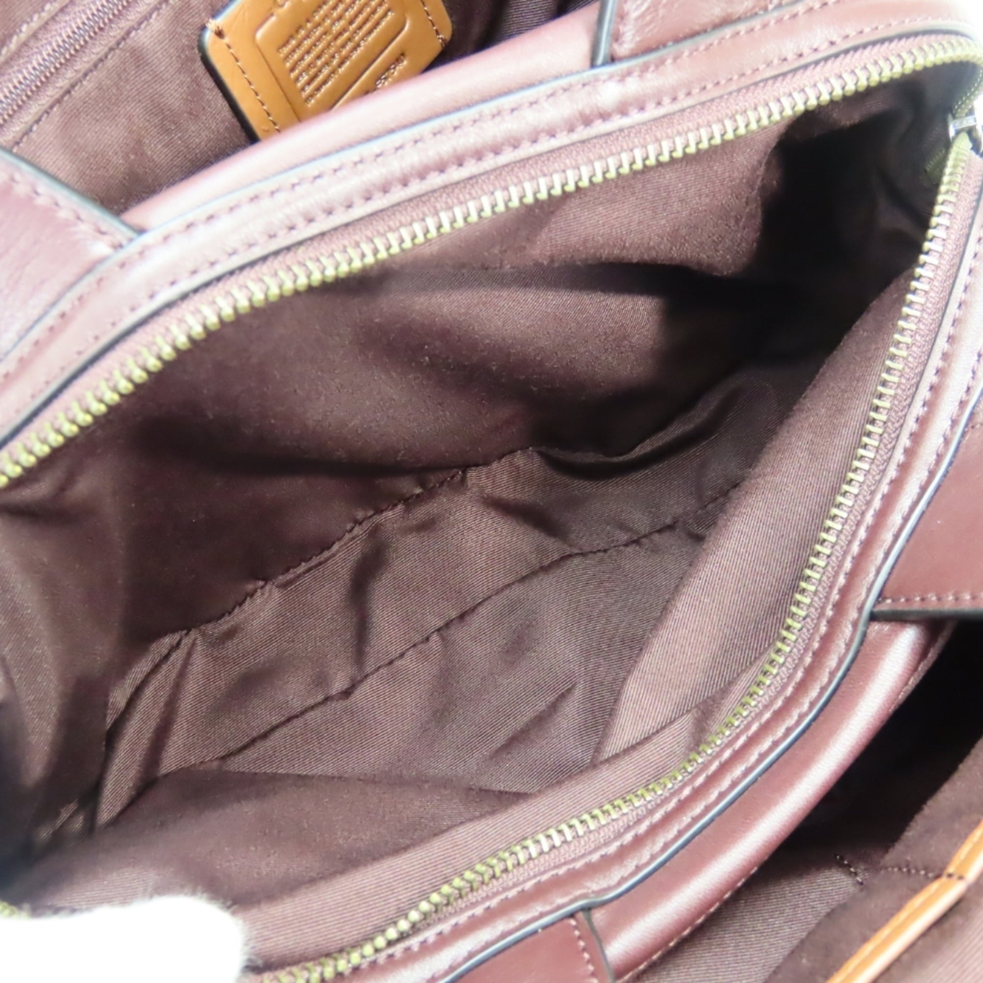 Coach Bordeaux Brown Canvas Tote Bag (Pre-Owned)