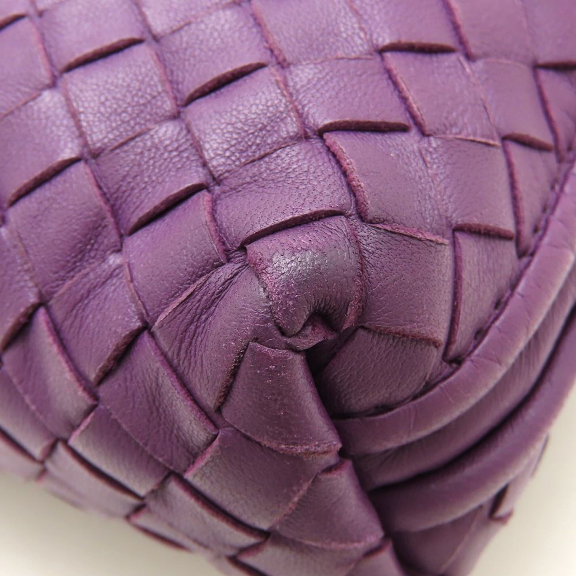 Bottega Veneta Purple Leather Shoulder Bag (Pre-Owned)