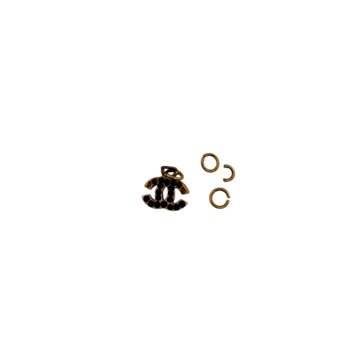 Chanel Gold Black Band Ring (Pre-Owned)