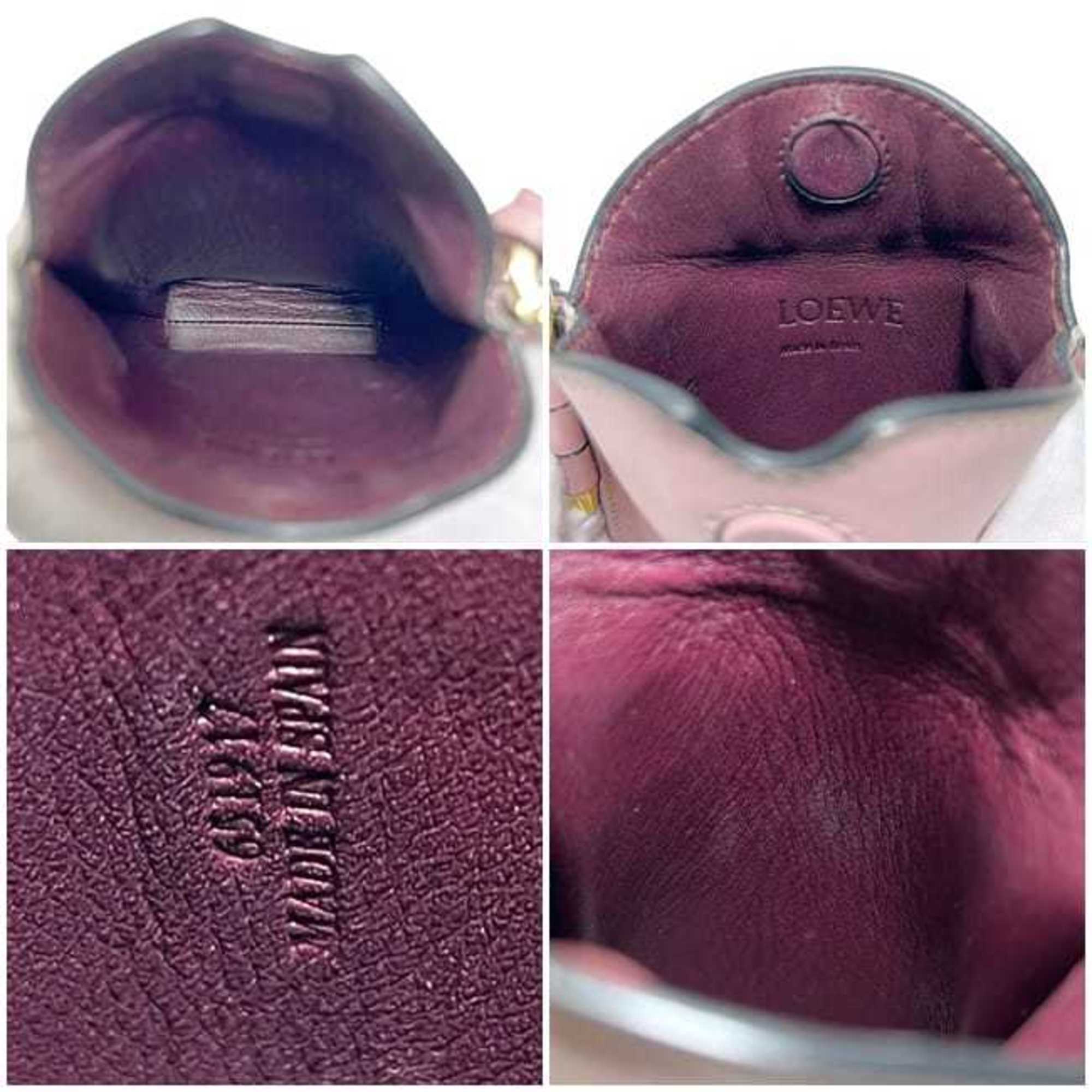 Loewe Pink Leather Pochette Shoulder Bag (Pre-Owned)