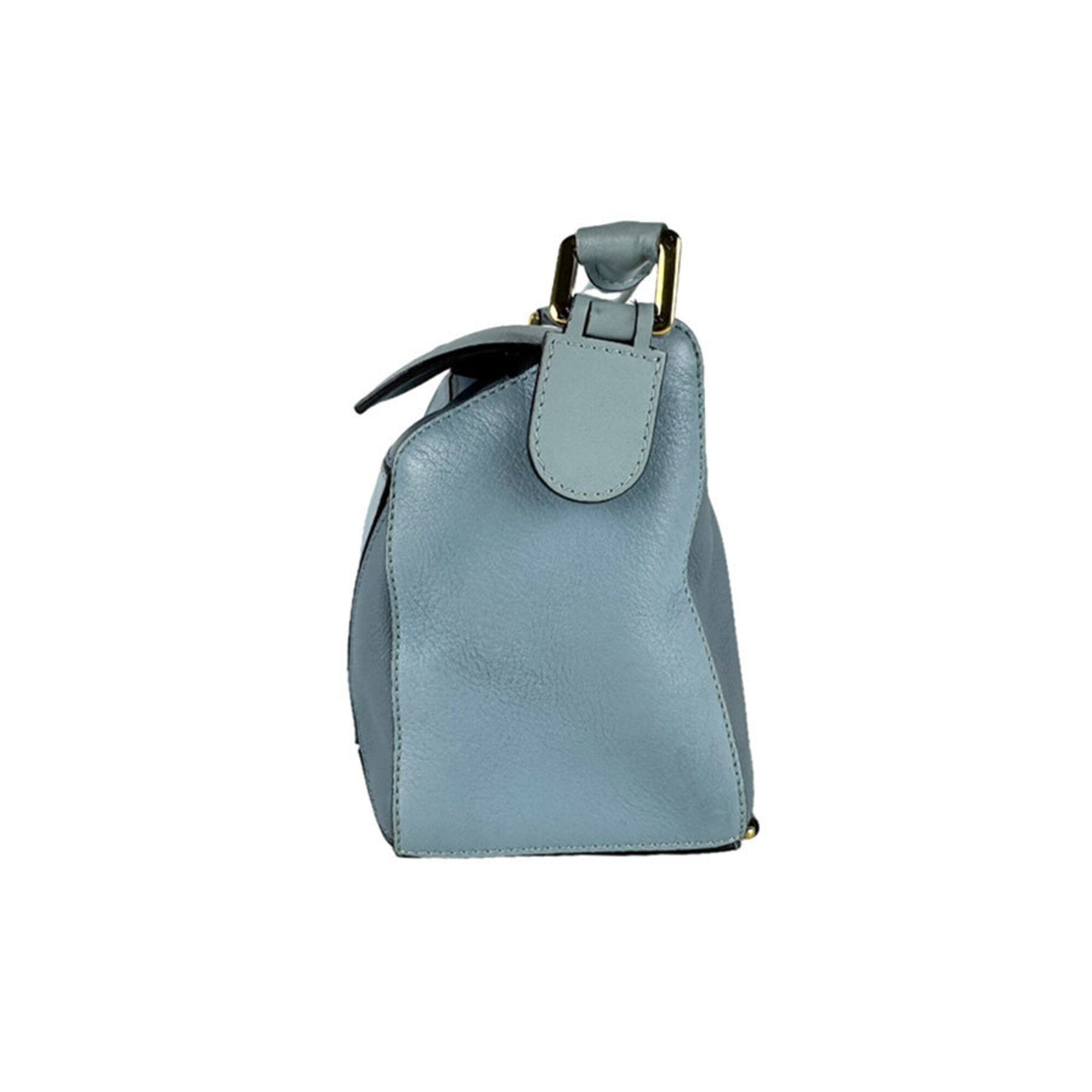 Loewe Blue Leather Handbag Shoulder Bag (Pre-Owned)