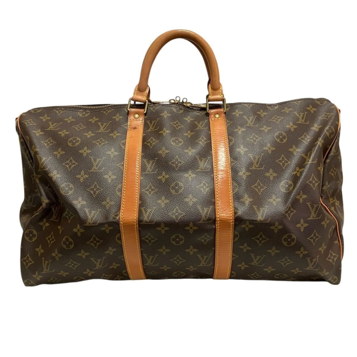 Louis Vuitton Brown Monogram Canvas Boston Bag (Pre-Owned)