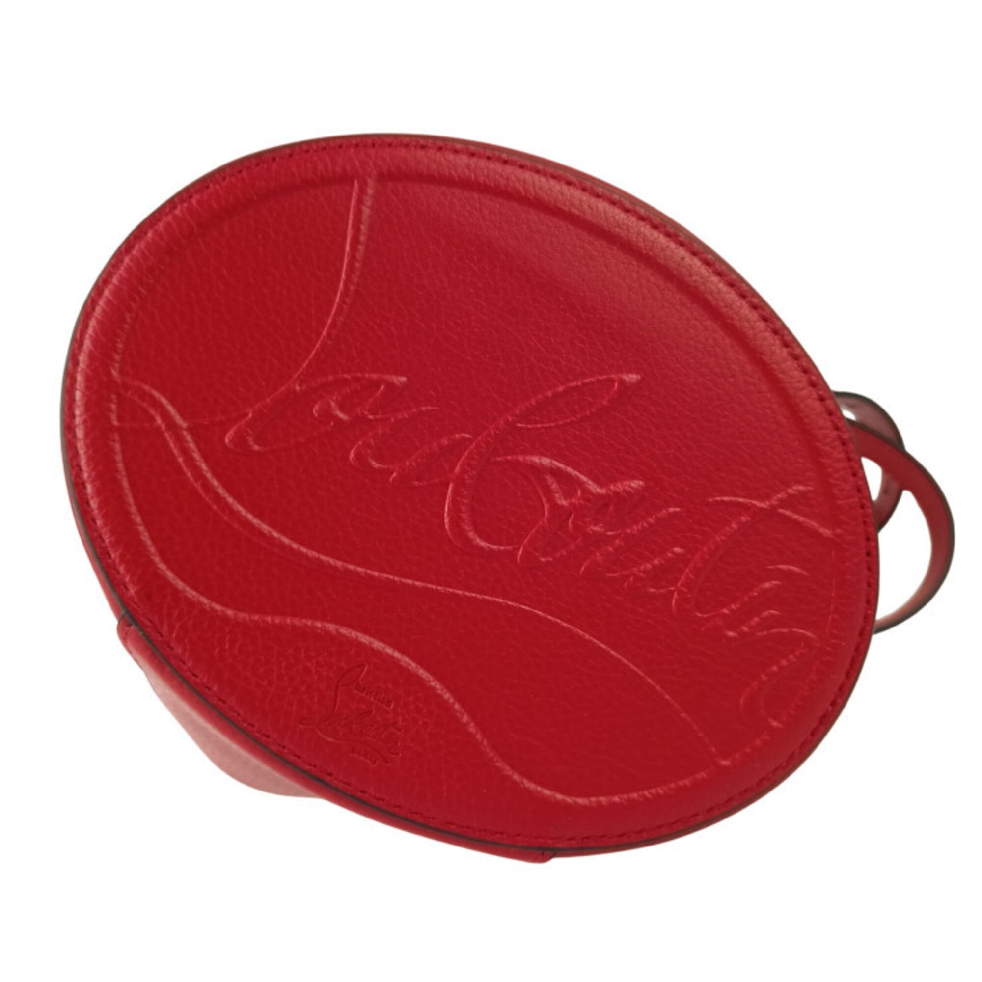 Christian Louboutin Red Color Leather Shoulder Bag (Pre-Owned)