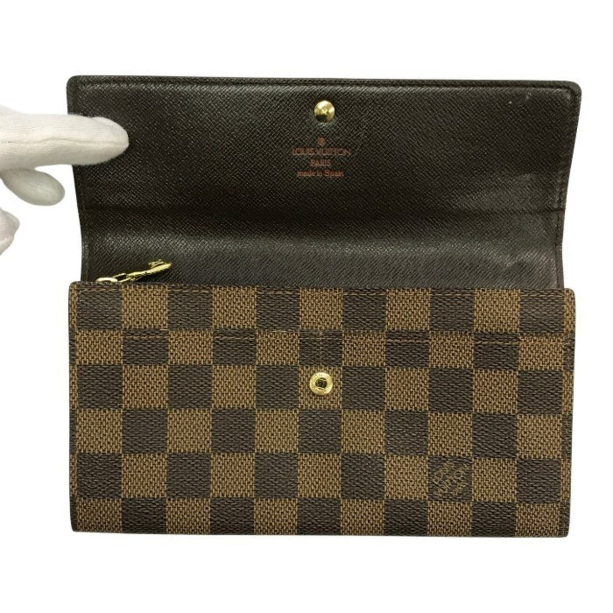 Louis Vuitton Damier Brown Long Wallet (Bi-Fold) (Pre-Owned)