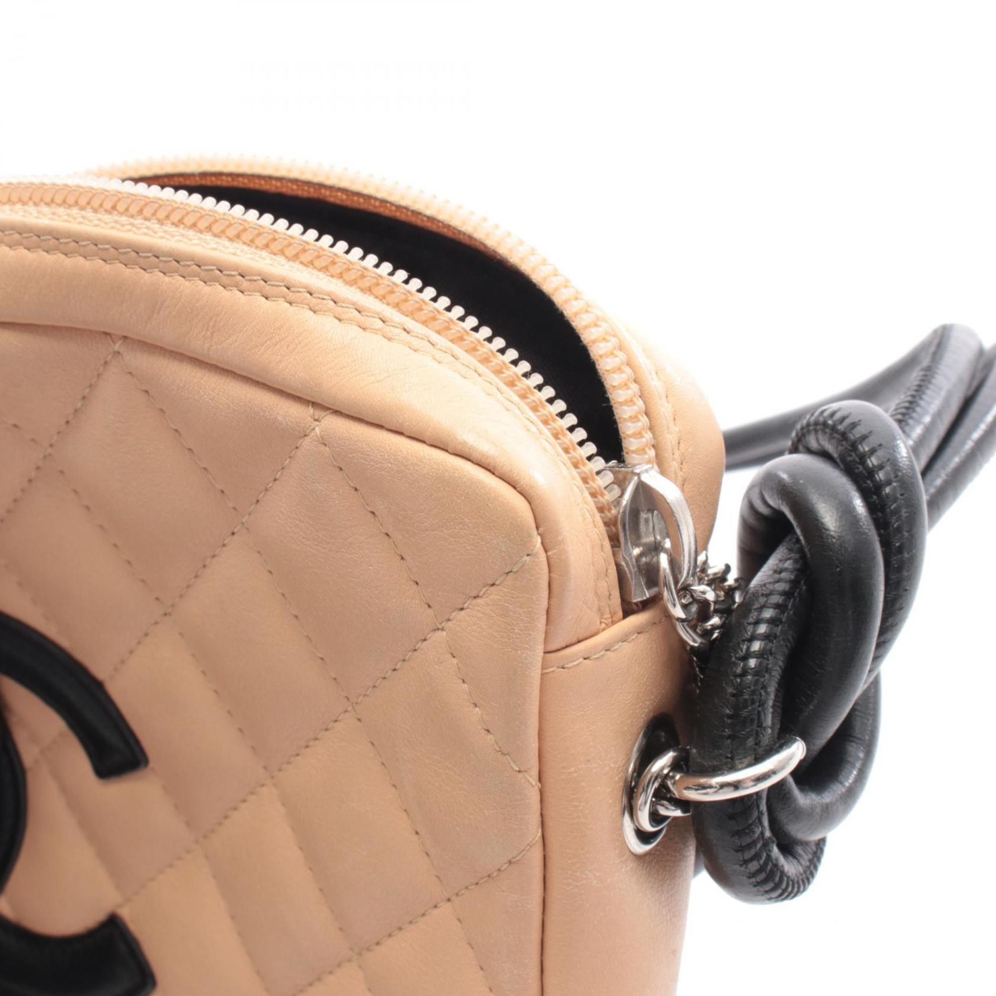 Chanel Beige Black Cambon Ligne Shoulder Bag (Pre-Owned)