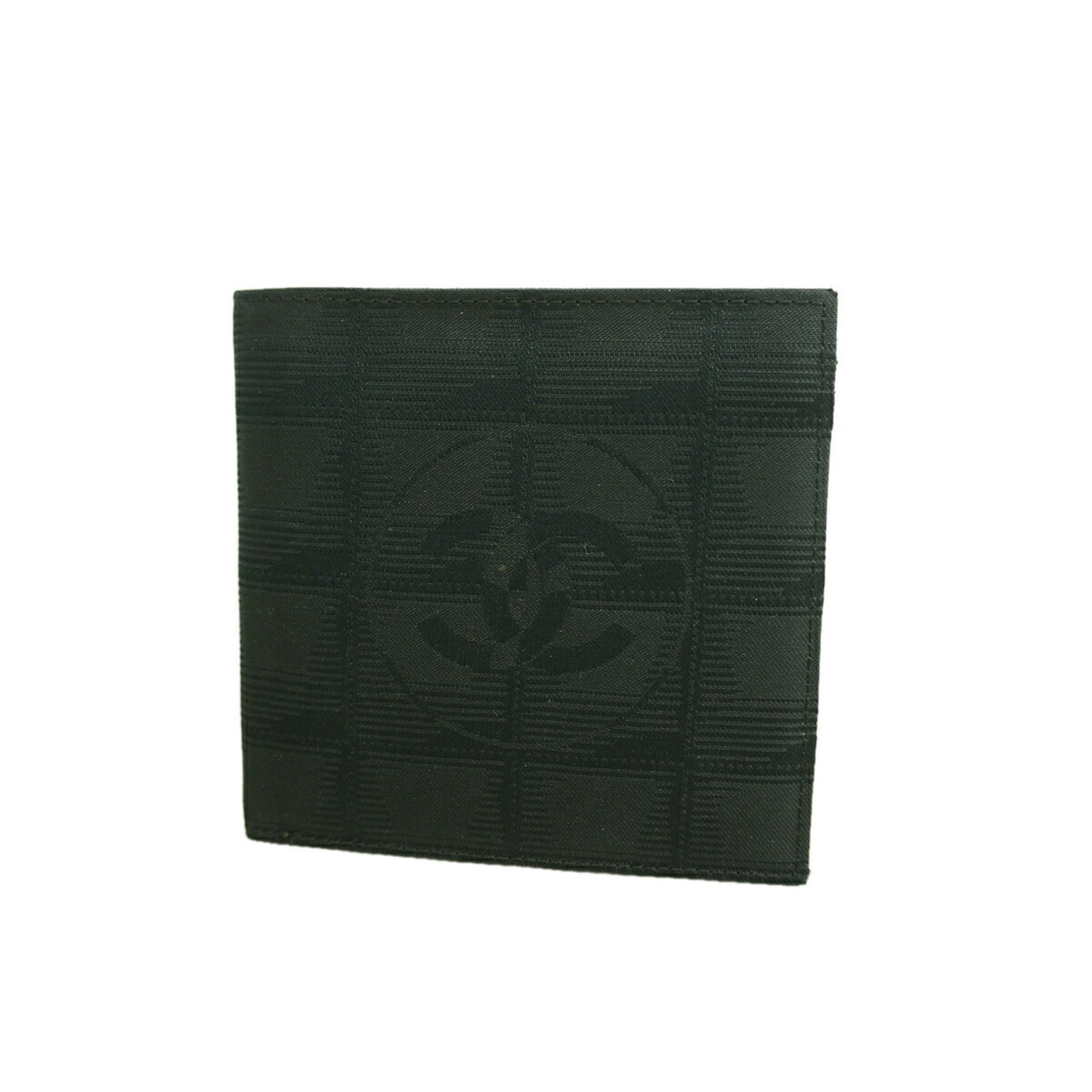 Chanel Black Nylon Canvas Wallet (Bi-Fold) (Pre-Owned)