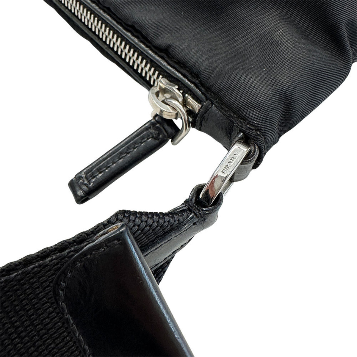 Prada Black Nylon Handbag Shoulder Bag (Pre-Owned)