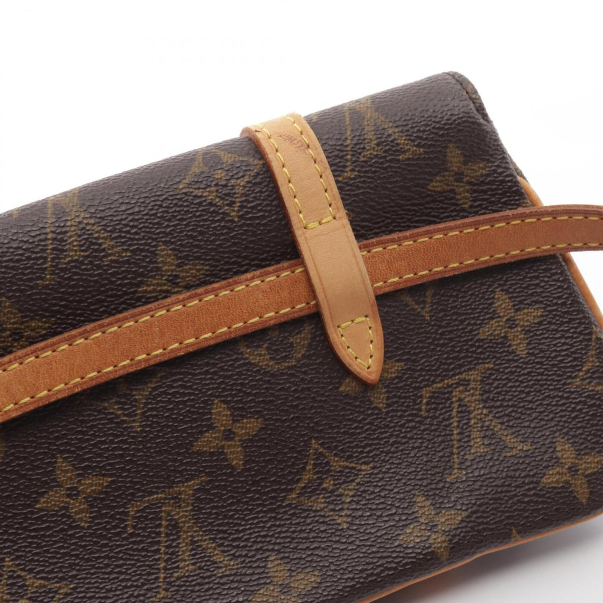 Louis Vuitton Brown Pvc Coated Canvas Leather Fanny Pack Handbag Pochette (Pre-Owned)