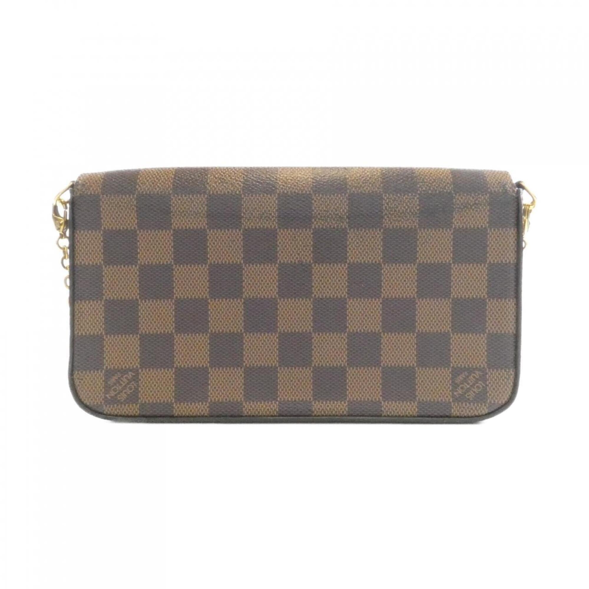 Louis Vuitton Damier Damier Canvas Ebene Damier Canvas Pochette Shoulder Bag (Pre-Owned)