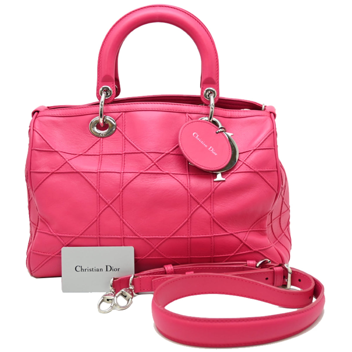 Christian Dior Pink Leather Handbag (Pre-Owned)