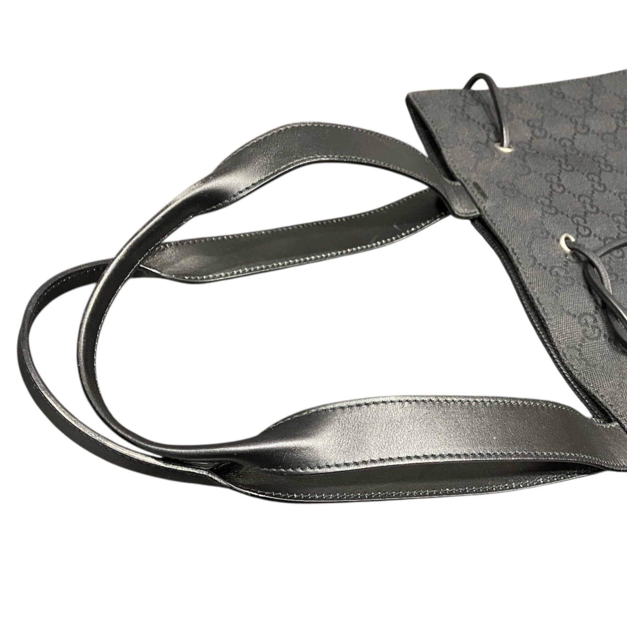 Gucci Black Canvas Tote Bag (Pre-Owned)