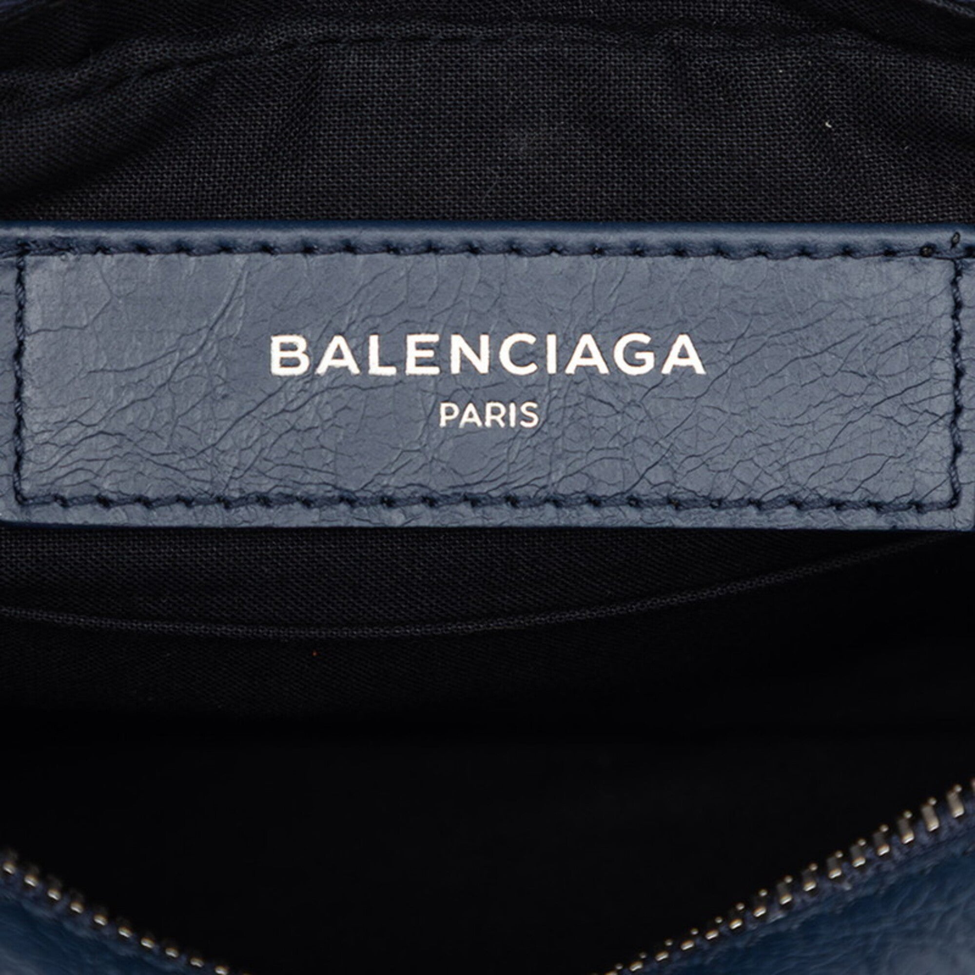 Balenciaga Blue Leather Fanny Pack Sling Bag (Pre-Owned)