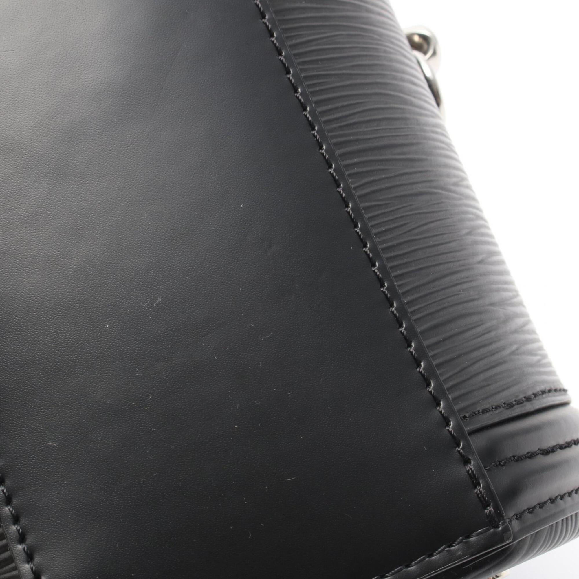 Louis Vuitton Black Leather Handbag (Pre-Owned)