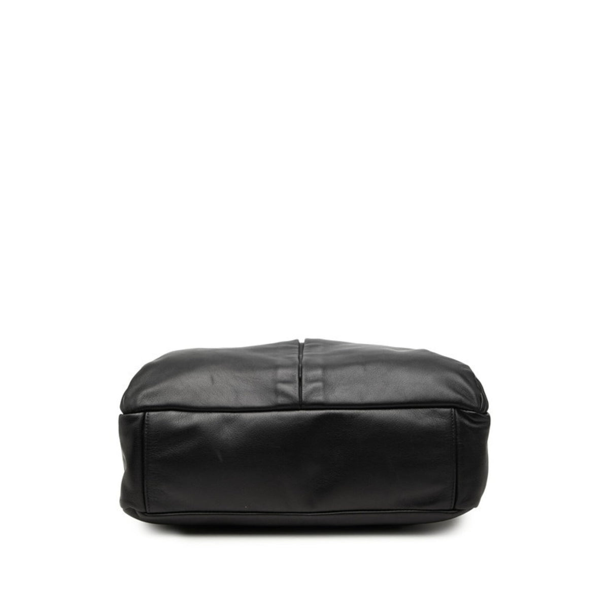 Prada Black Leather Shoulder Bag Tote Bag (Pre-Owned)