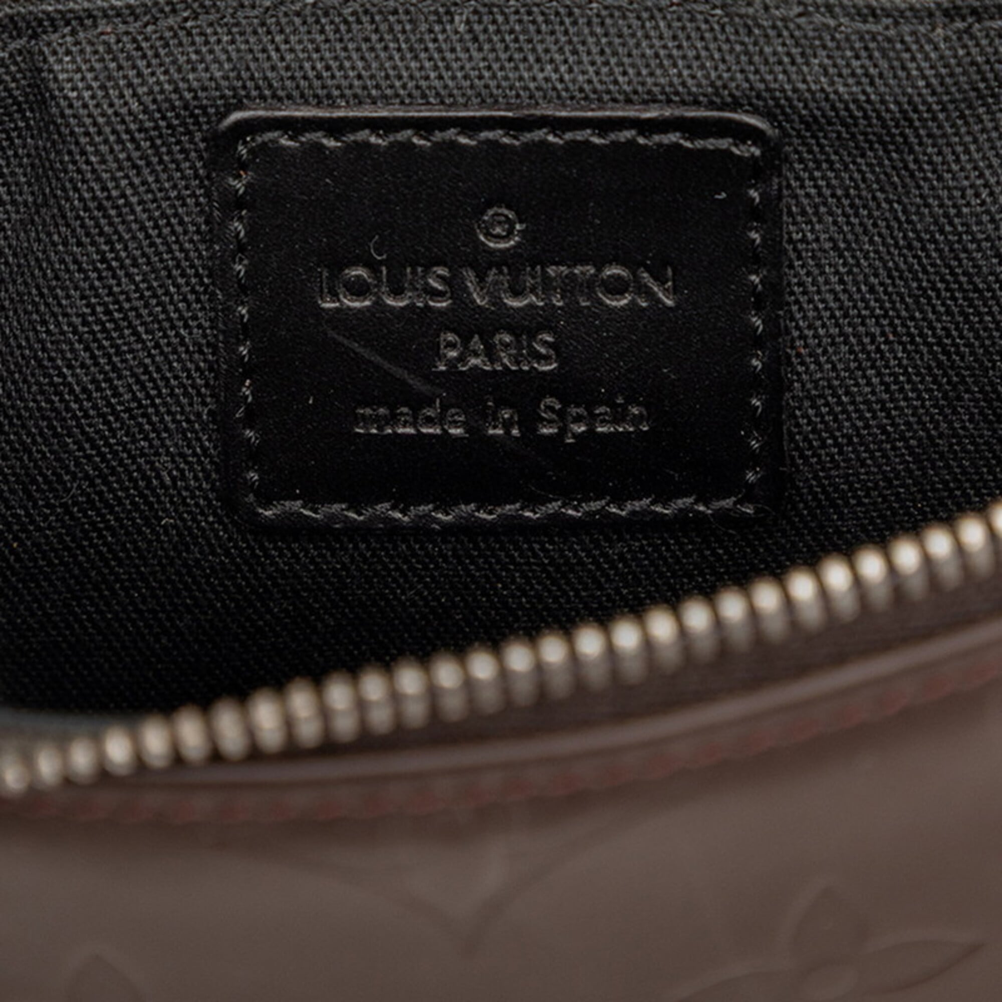 Louis Vuitton Monogram Glace Brown Leather Pouch (Pre-Owned)