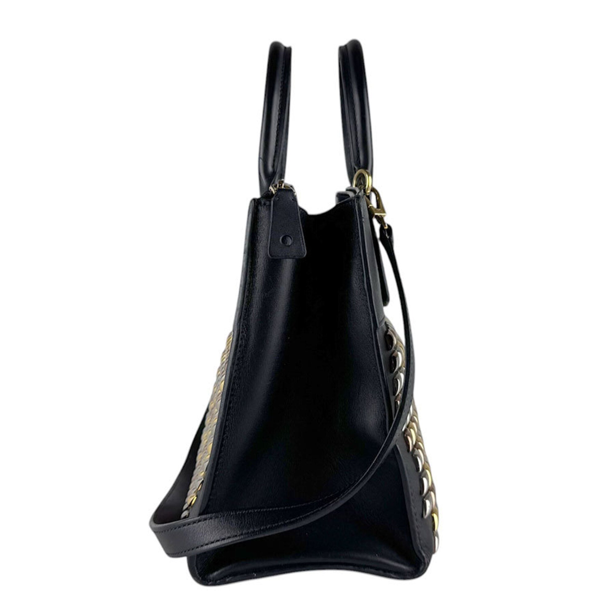 Louis Vuitton Black Leather Handbag Shoulder Bag (Pre-Owned)