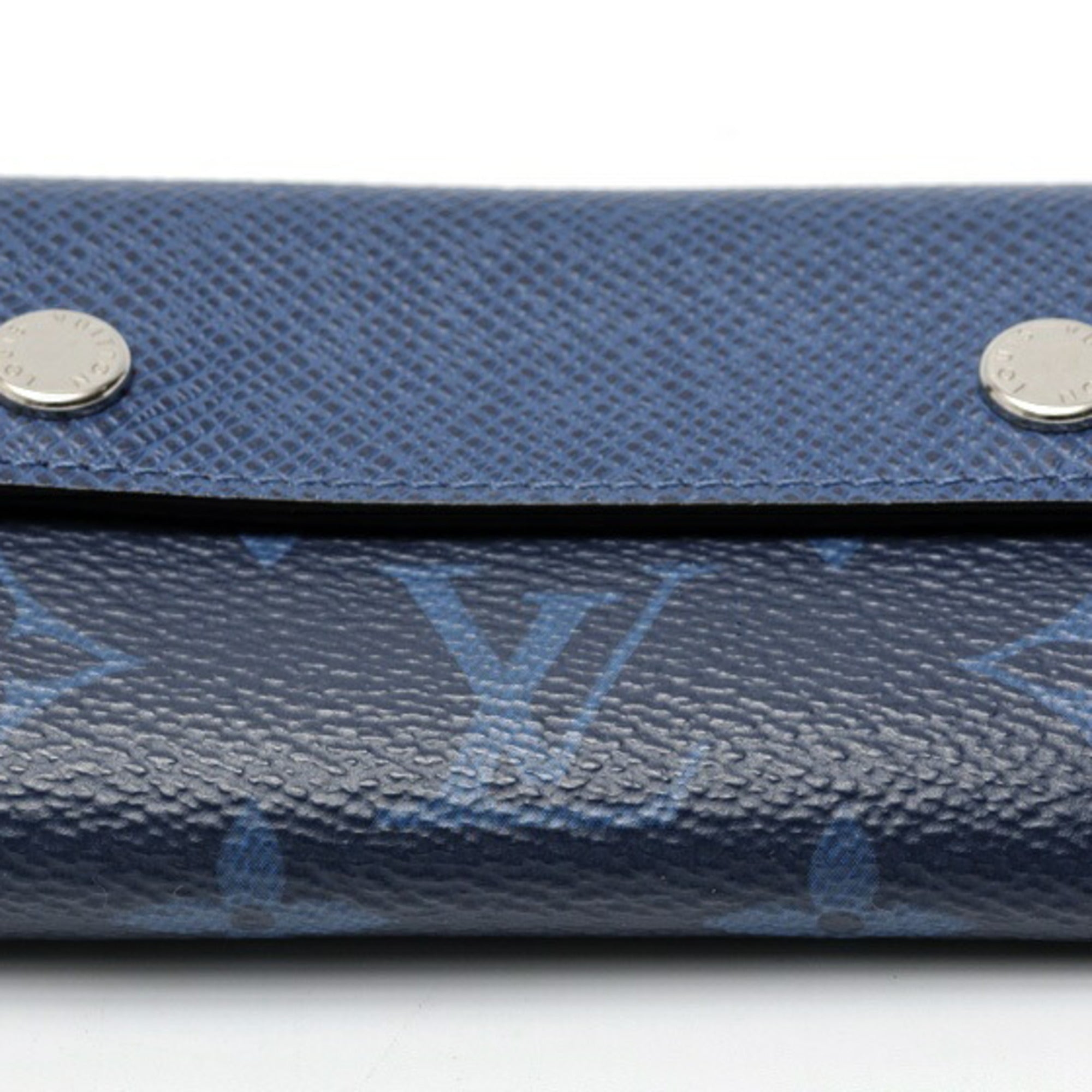 Louis Vuitton Blue Taigarama Wallet (Tri-Fold) (Pre-Owned)