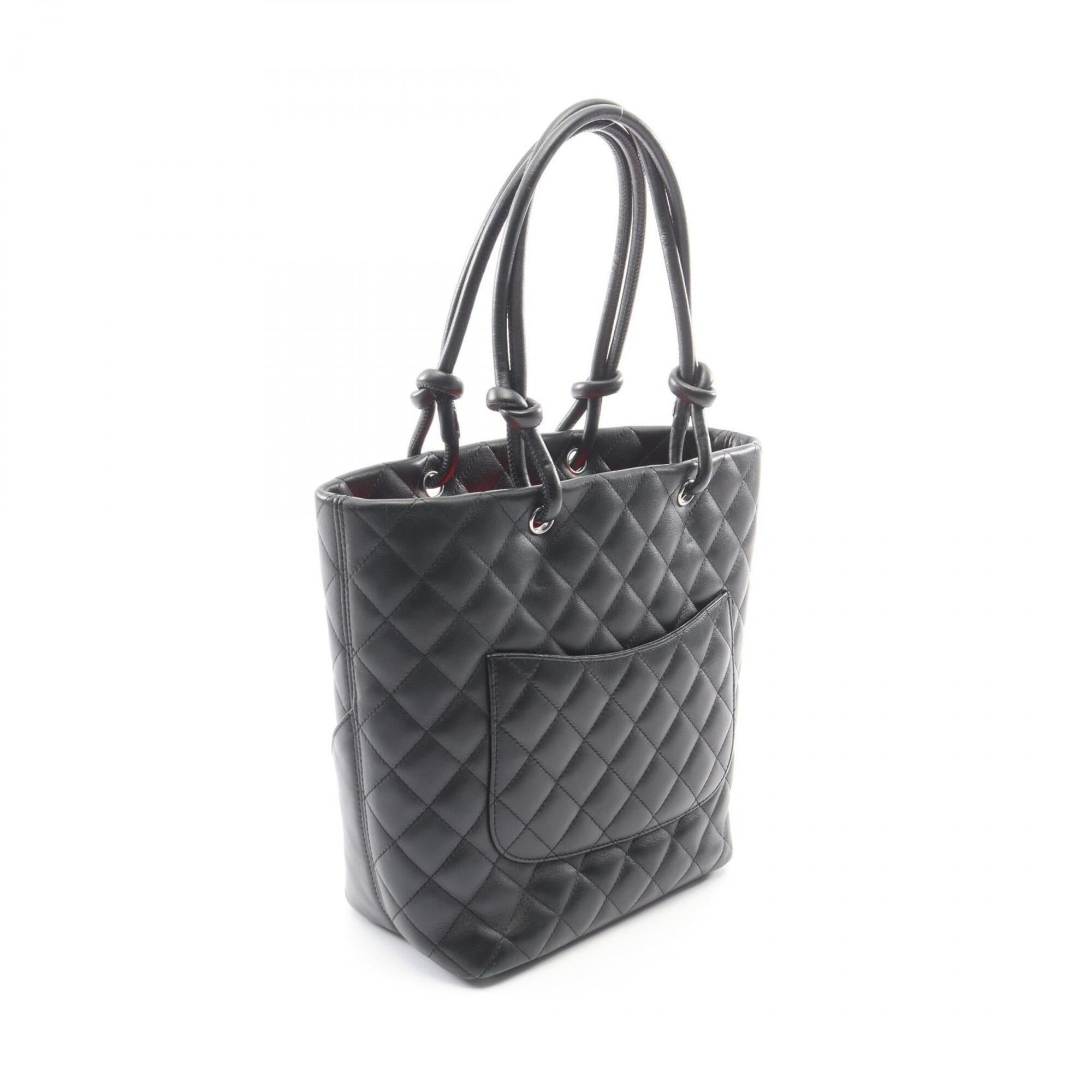 Chanel Black Patent Leather Leather Handbag Tote Bag (Pre-Owned)