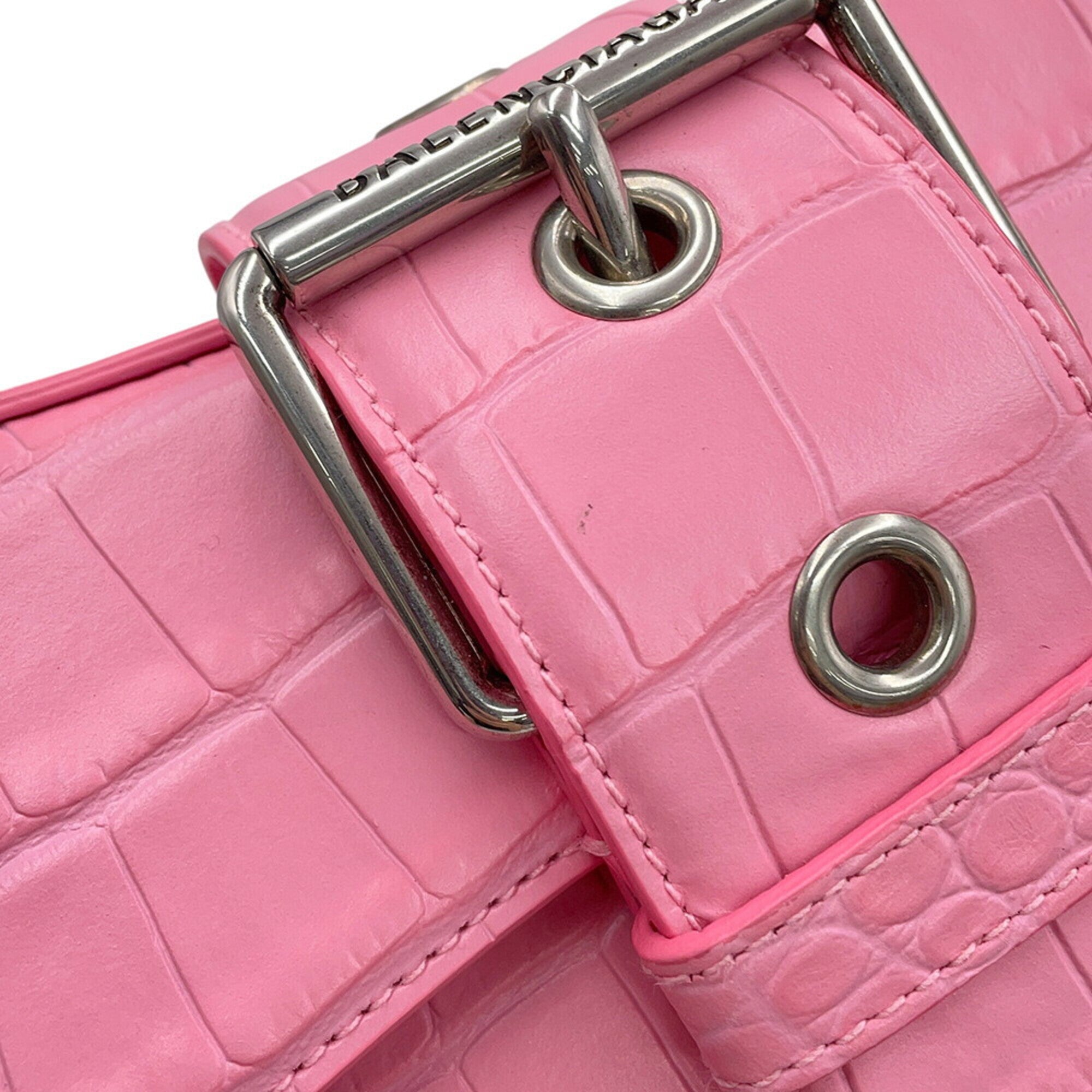 Balenciaga Pink Leather Handbag Shoulder Bag (Pre-Owned)