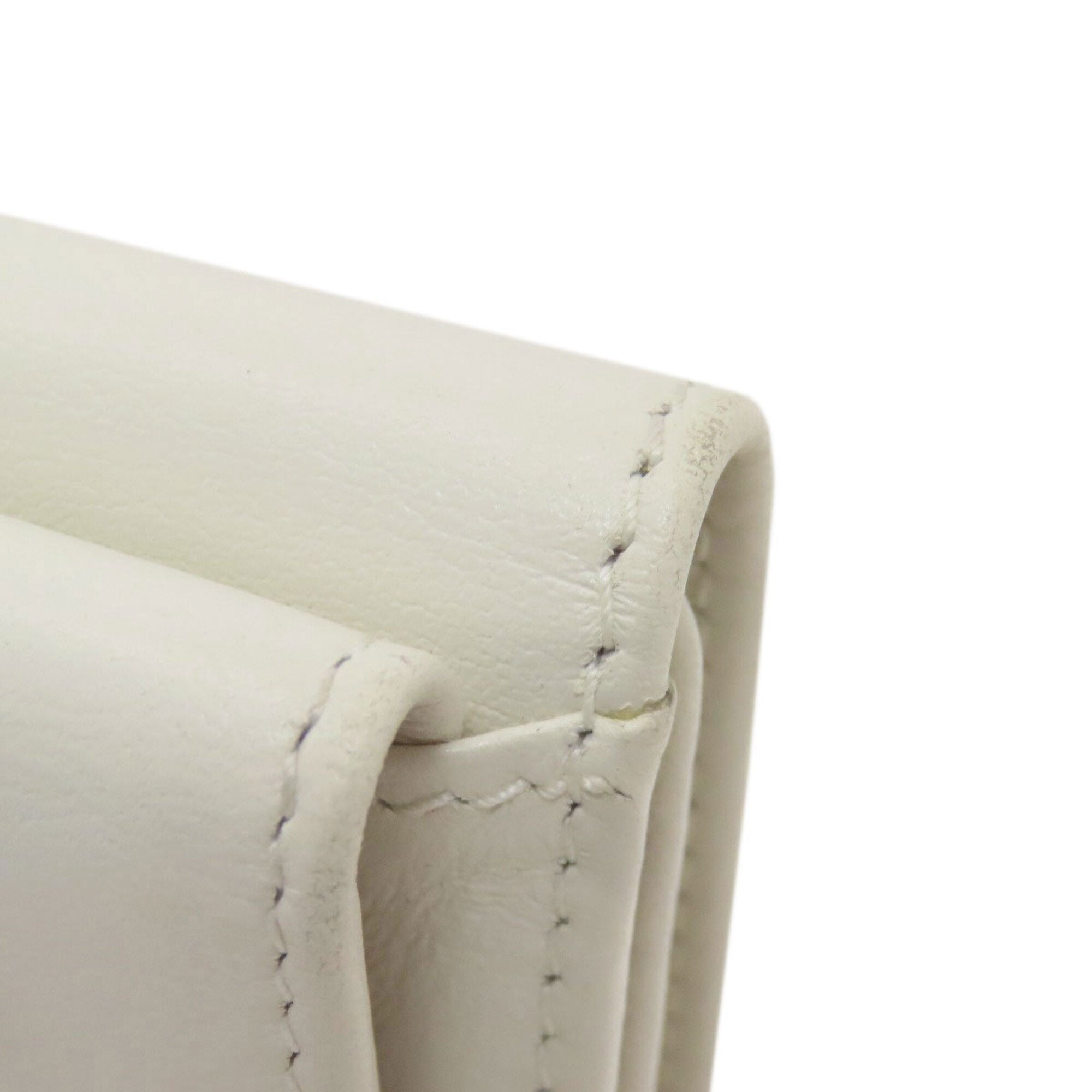 Jimmy Choo White Leather Wallet (Tri-Fold) (Pre-Owned)