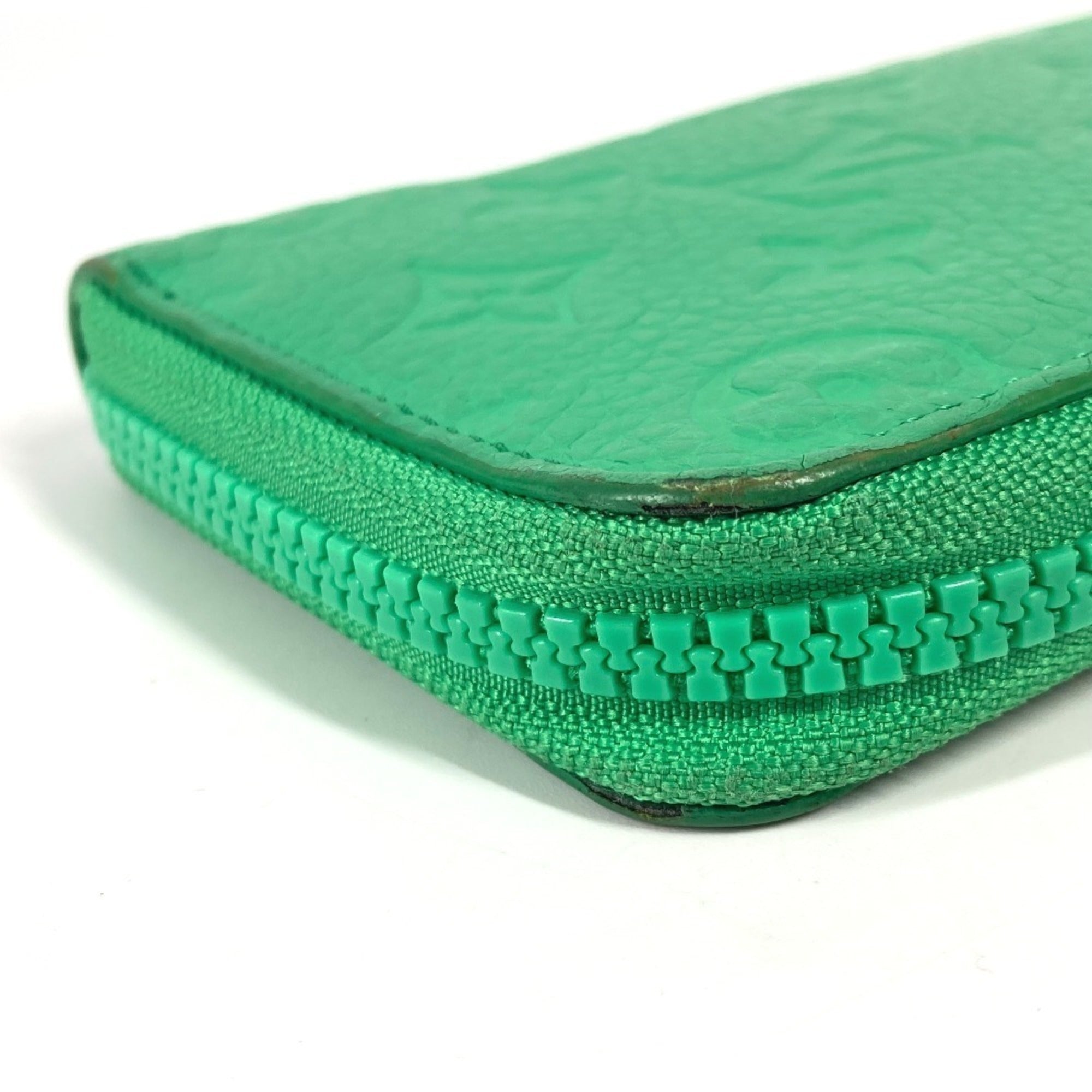 Louis Vuitton Green Leather Long Wallet (Bi-Fold) (Pre-Owned)