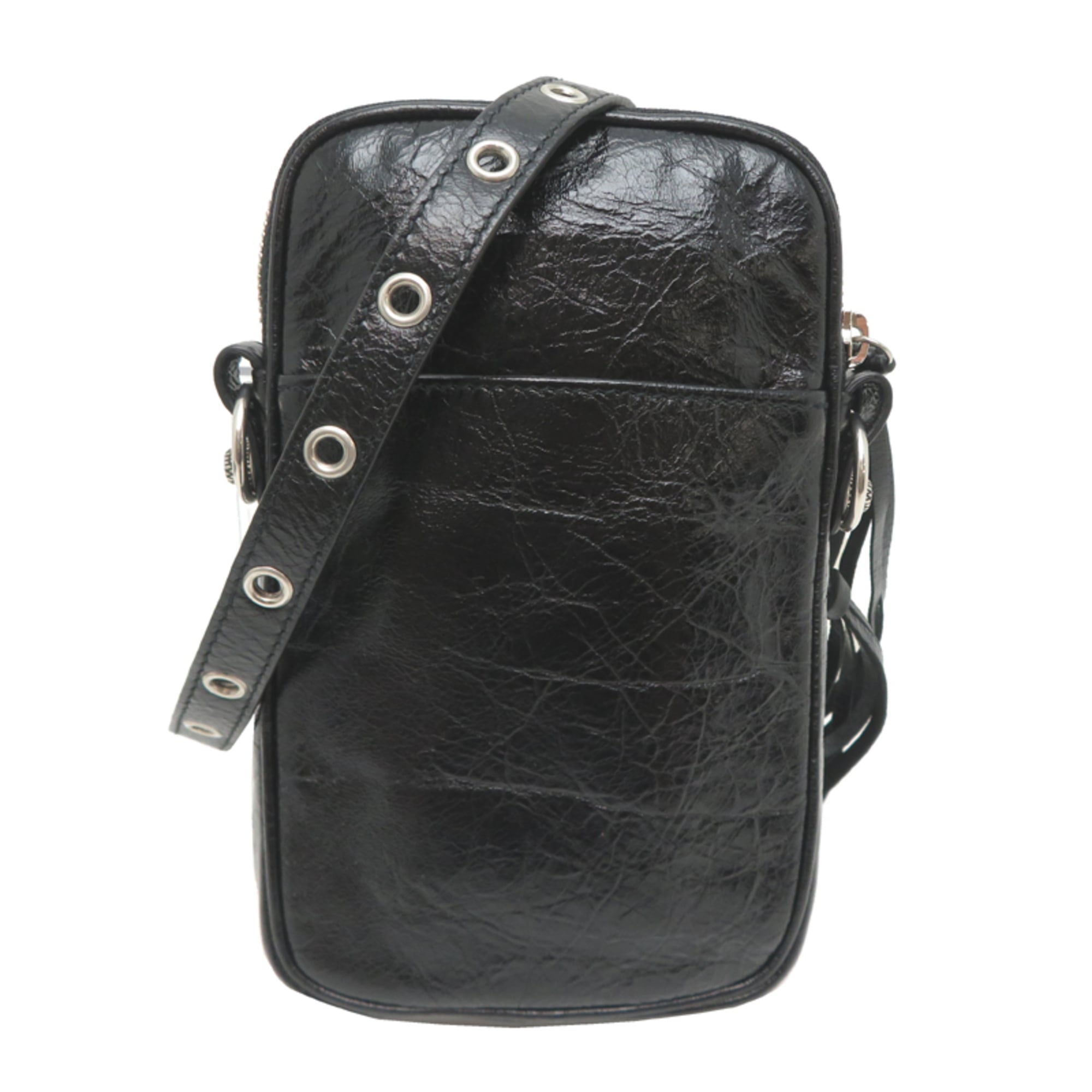Balenciaga Black Leather Shoulder Bag (Pre-Owned)