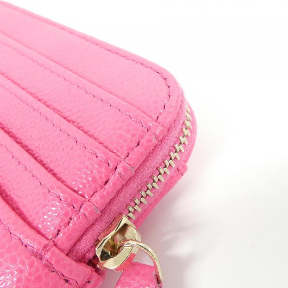 Chanel Pink Grained Calfskin Coin Purse/Coin Case (Pre-Owned)