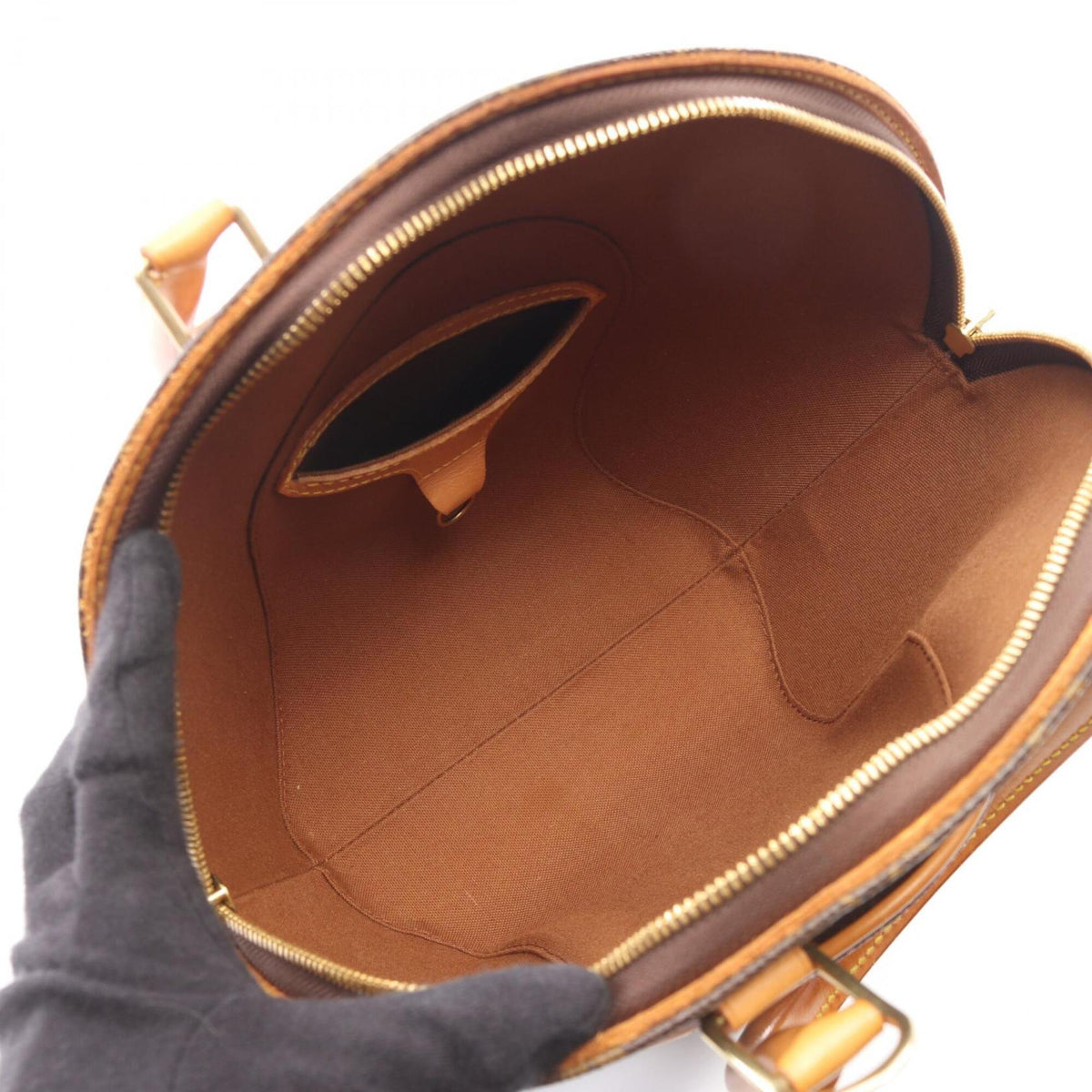 Louis Vuitton Brown Coated Canvas Leather Handbag (Pre-Owned)