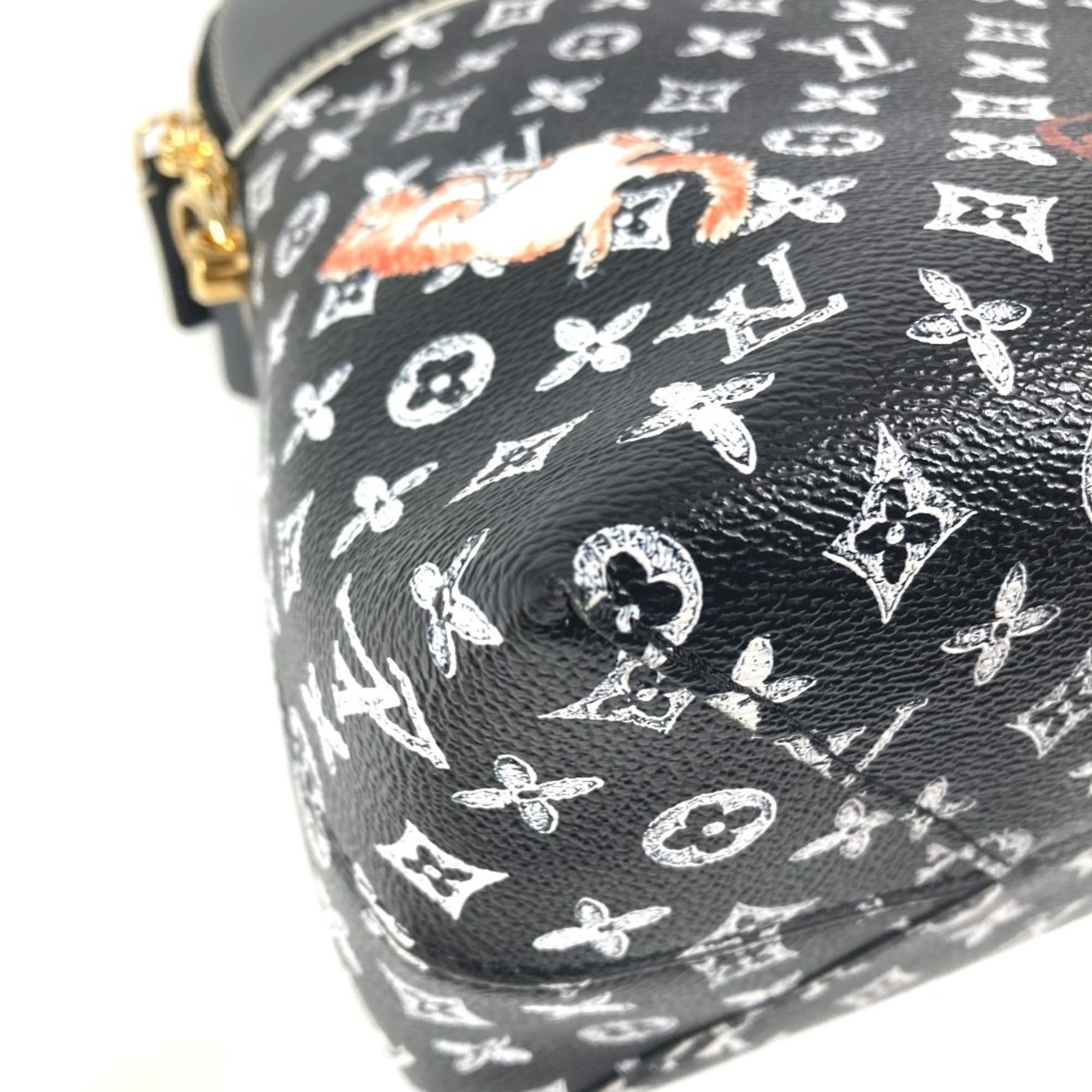 Louis Vuitton Black Noir Leather Shoulder Bag Tote Bag (Pre-Owned)