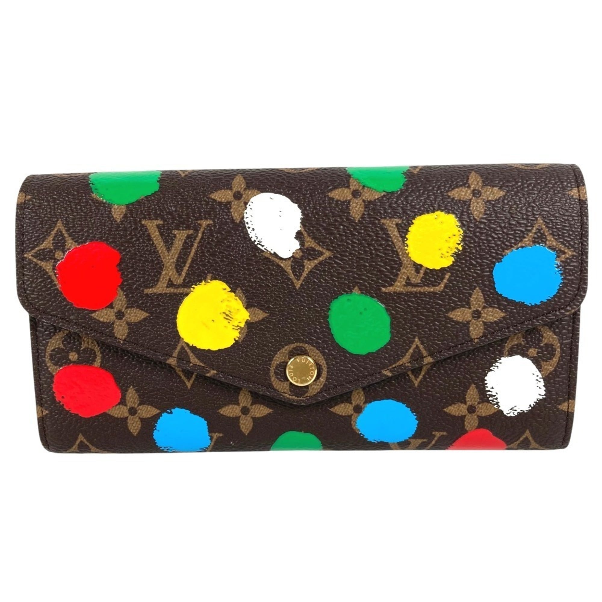 Louis Vuitton Brown Multi-Color Monogram Canvas Long Wallet (Bi-Fold) (Pre-Owned)